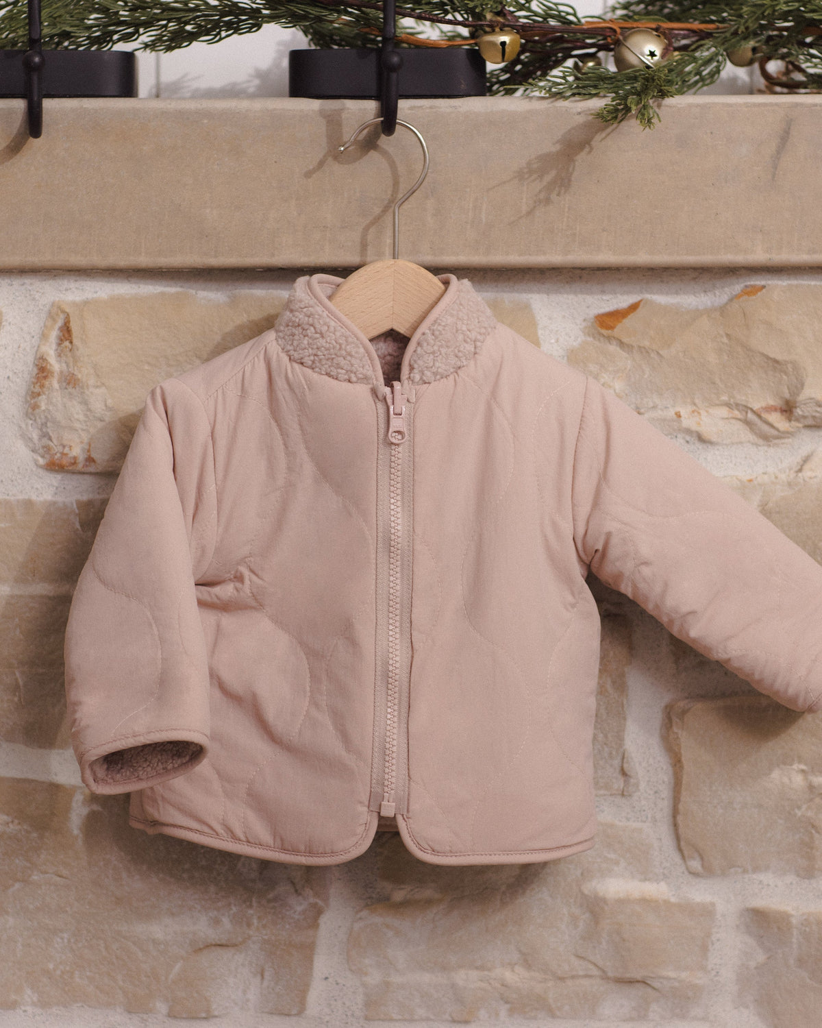 Shearling Zip Jacket Rose Water - Rylee + Cru | Kids Clothes | Trendy Baby Clothes | Modern Infant Outfits |