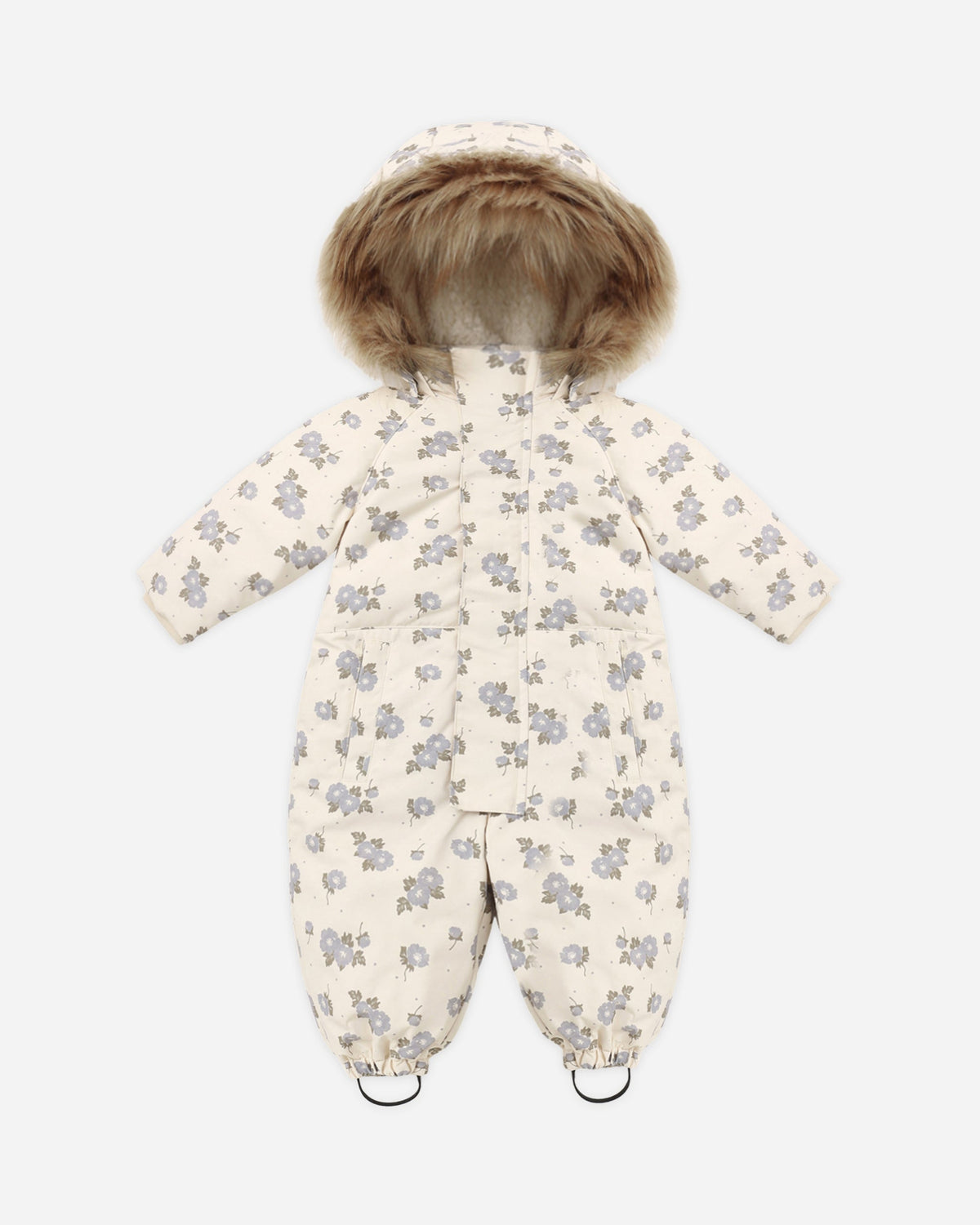 Ski Snowsuit Blue Floral - Rylee + Cru | Kids Clothes | Trendy Baby Clothes | Modern Infant Outfits |