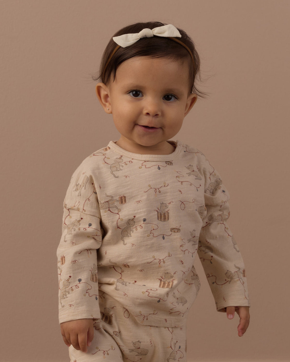 Long Sleeve Tee + Pant Set Kitties - Rylee + Cru | Kids Clothes | Trendy Baby Clothes | Modern Infant Outfits |