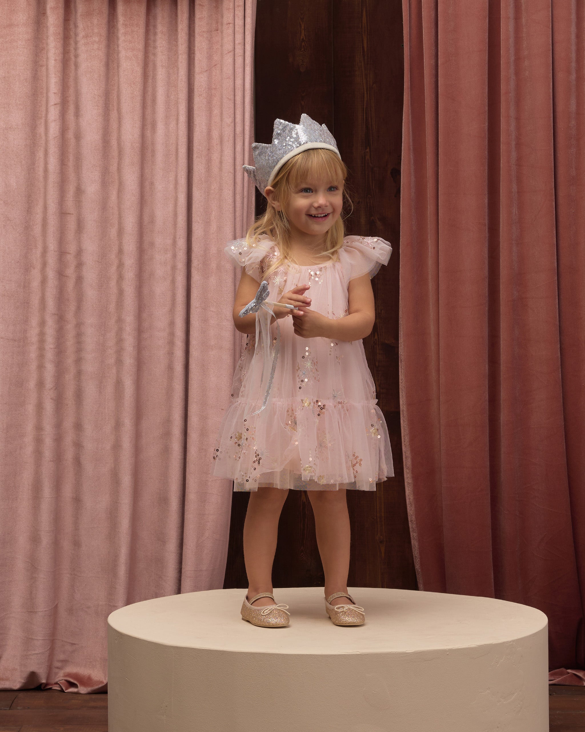 Crown + Wand Silver Sequin - Rylee + Cru | Kids Clothes | Trendy Baby Clothes | Modern Infant Outfits |