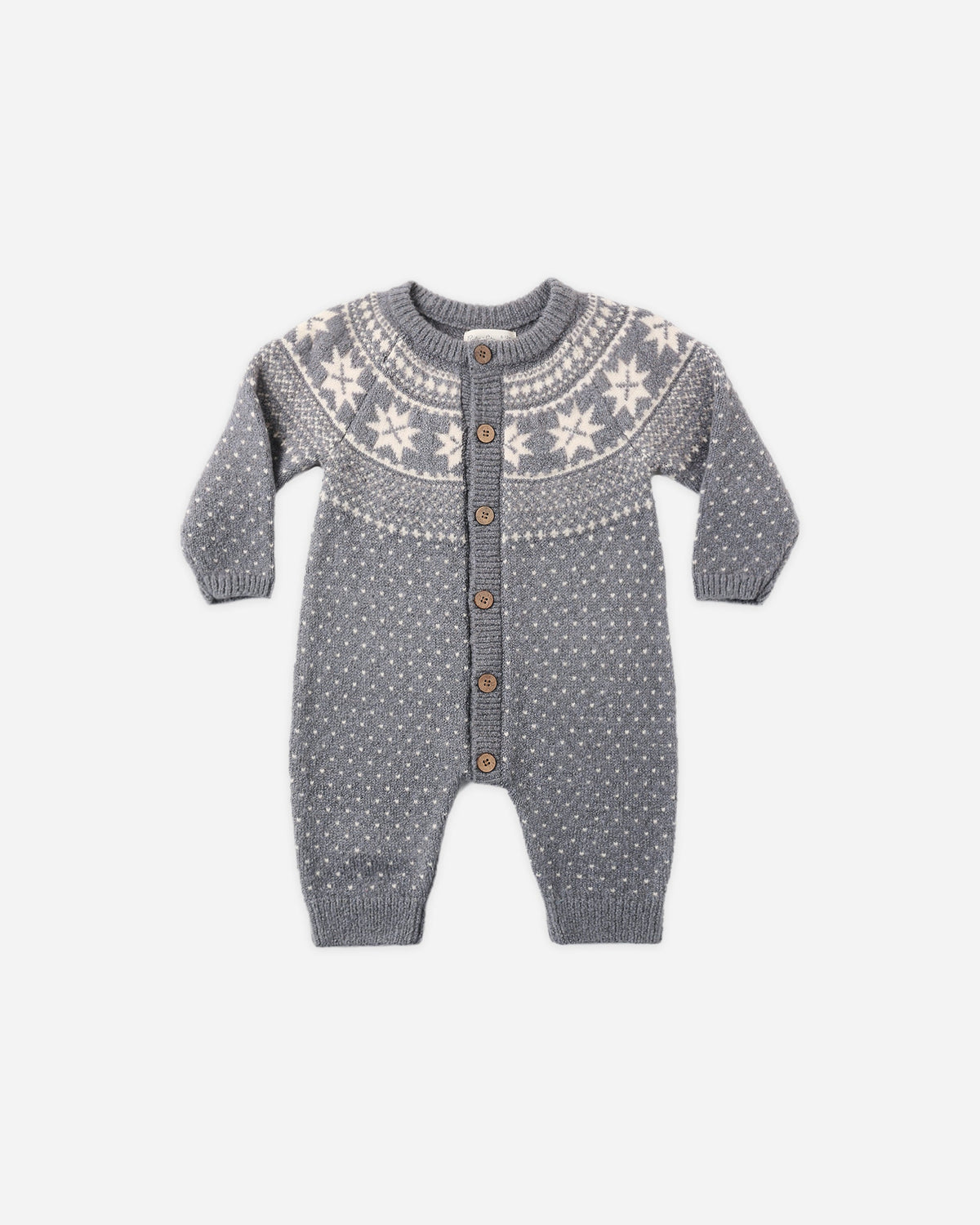 Fair Isle Romper Slate - Rylee + Cru | Kids Clothes | Trendy Baby Clothes | Modern Infant Outfits |