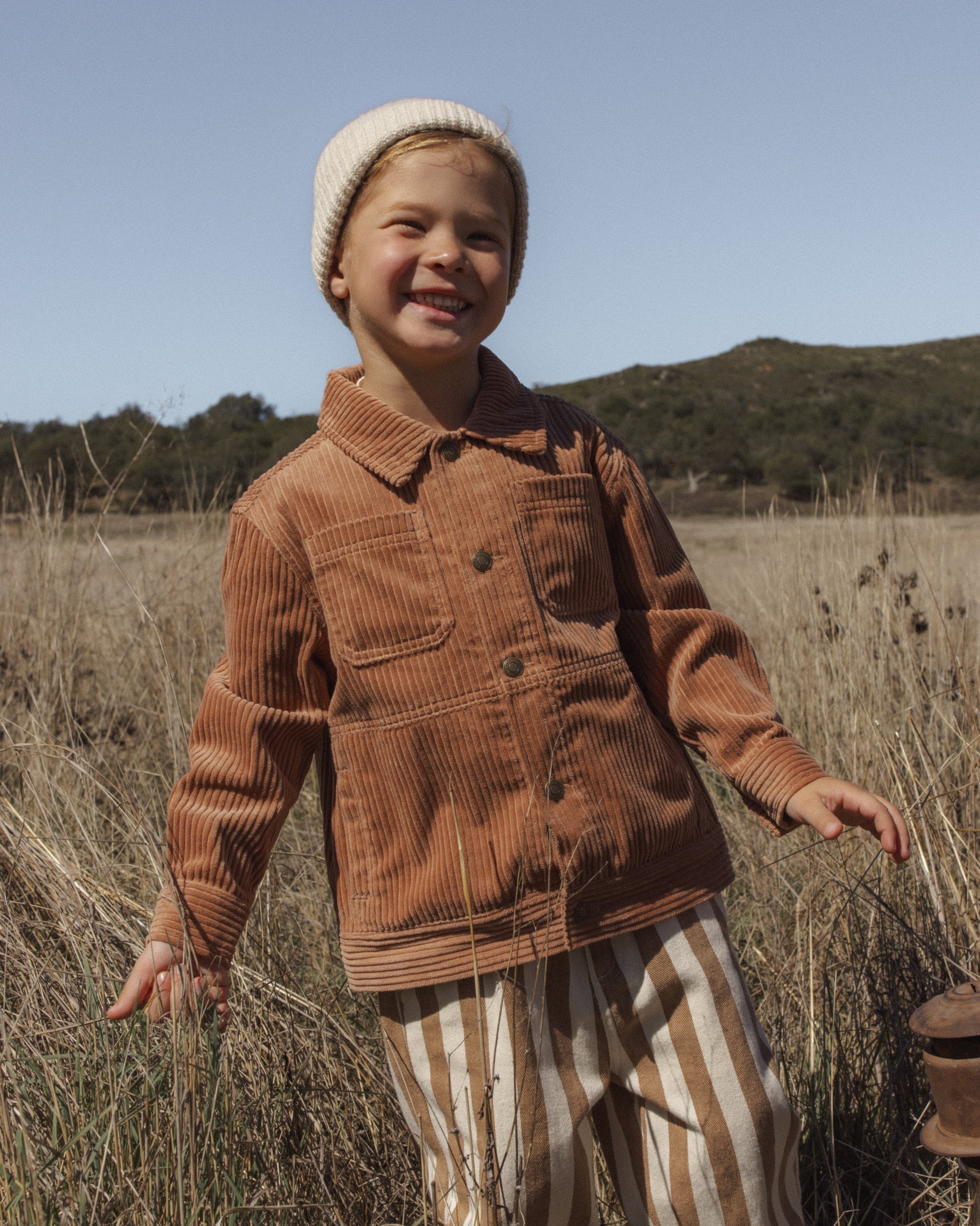Baggy Pant Fawn Pinstripe - Rylee + Cru | Kids Clothes | Trendy Baby Clothes | Modern Infant Outfits |