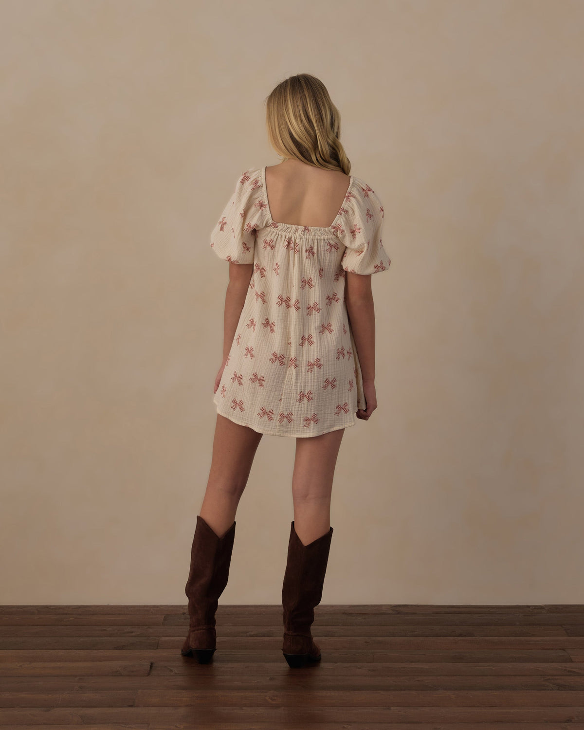 Teen Sabrina Mini Dress Peppermint Bows - Rylee + Cru | Kids Clothes | Trendy Baby Clothes | Modern Infant Outfits |