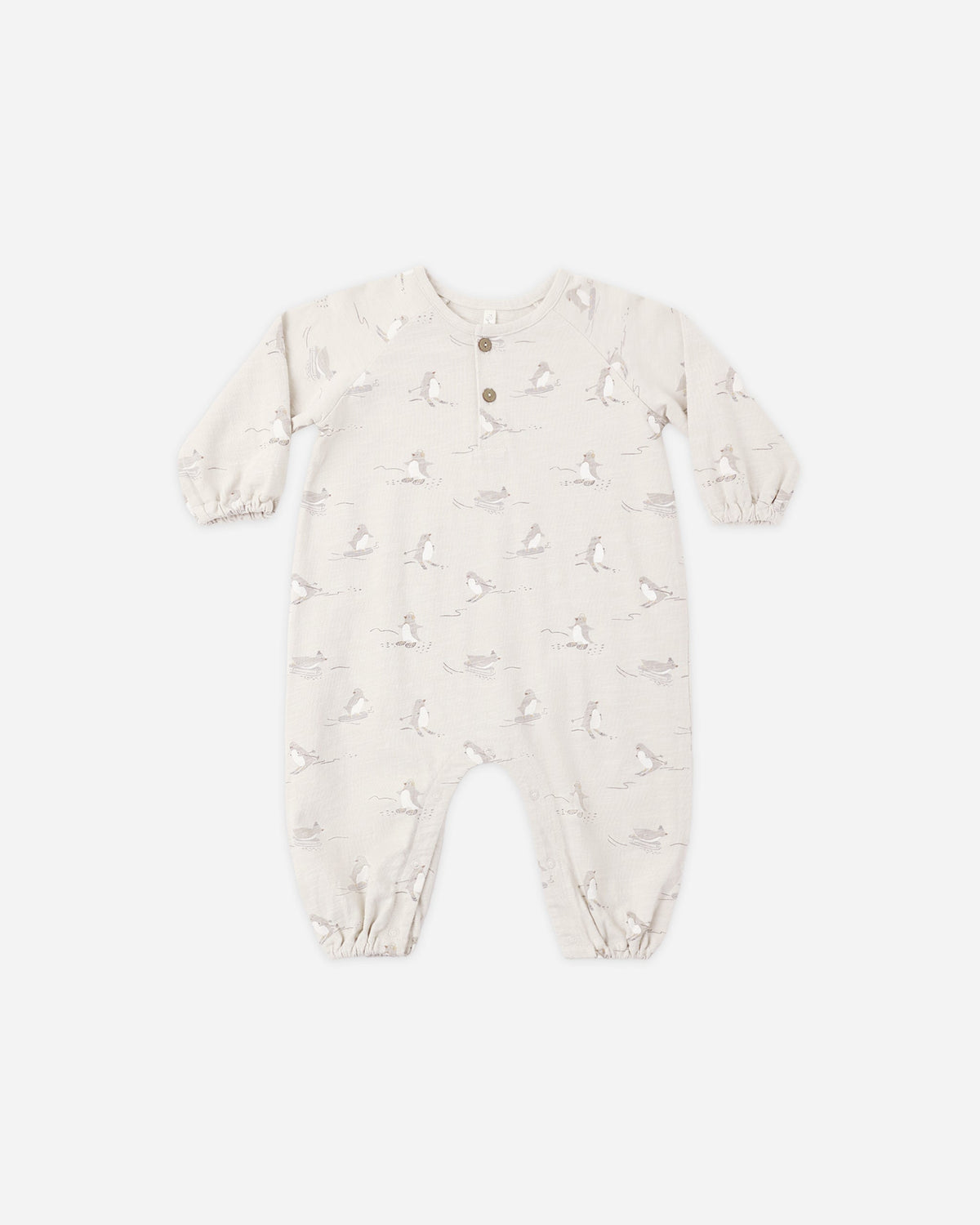 Henley Jumpsuit Skiing Penguins - Rylee + Cru | Kids Clothes | Trendy Baby Clothes | Modern Infant Outfits |