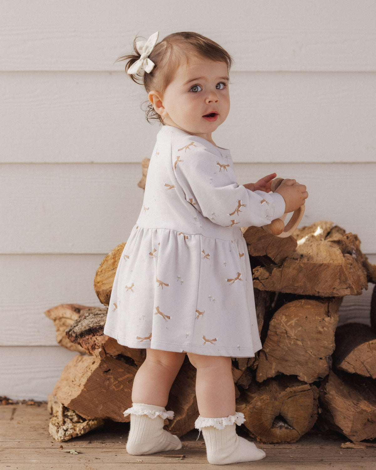 Bows, Set Of 2 Natural - Rylee + Cru | Kids Clothes | Trendy Baby Clothes | Modern Infant Outfits |