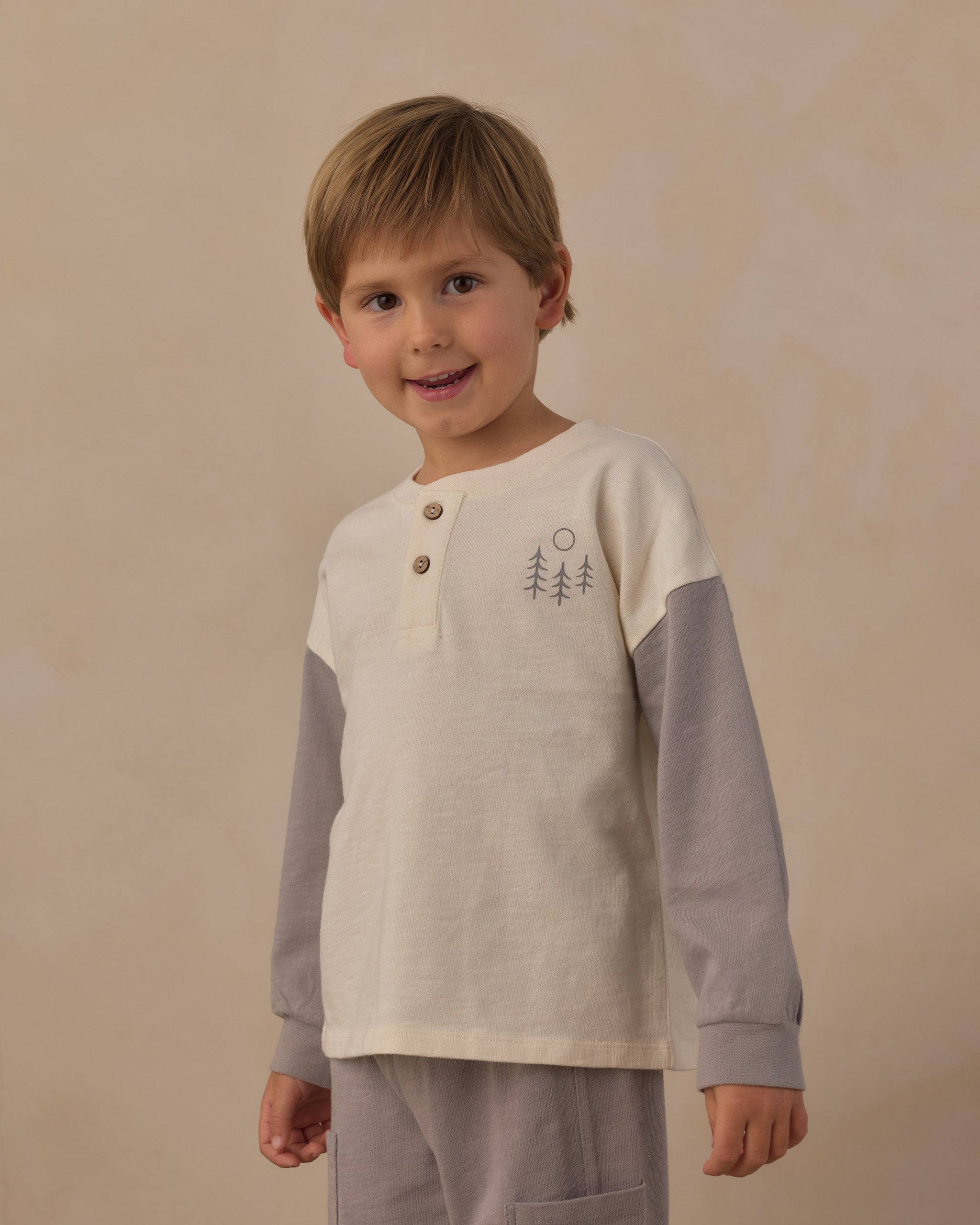Relaxed Long Sleeve Henley Made For Adventure - Rylee + Cru | Kids Clothes | Trendy Baby Clothes | Modern Infant Outfits |