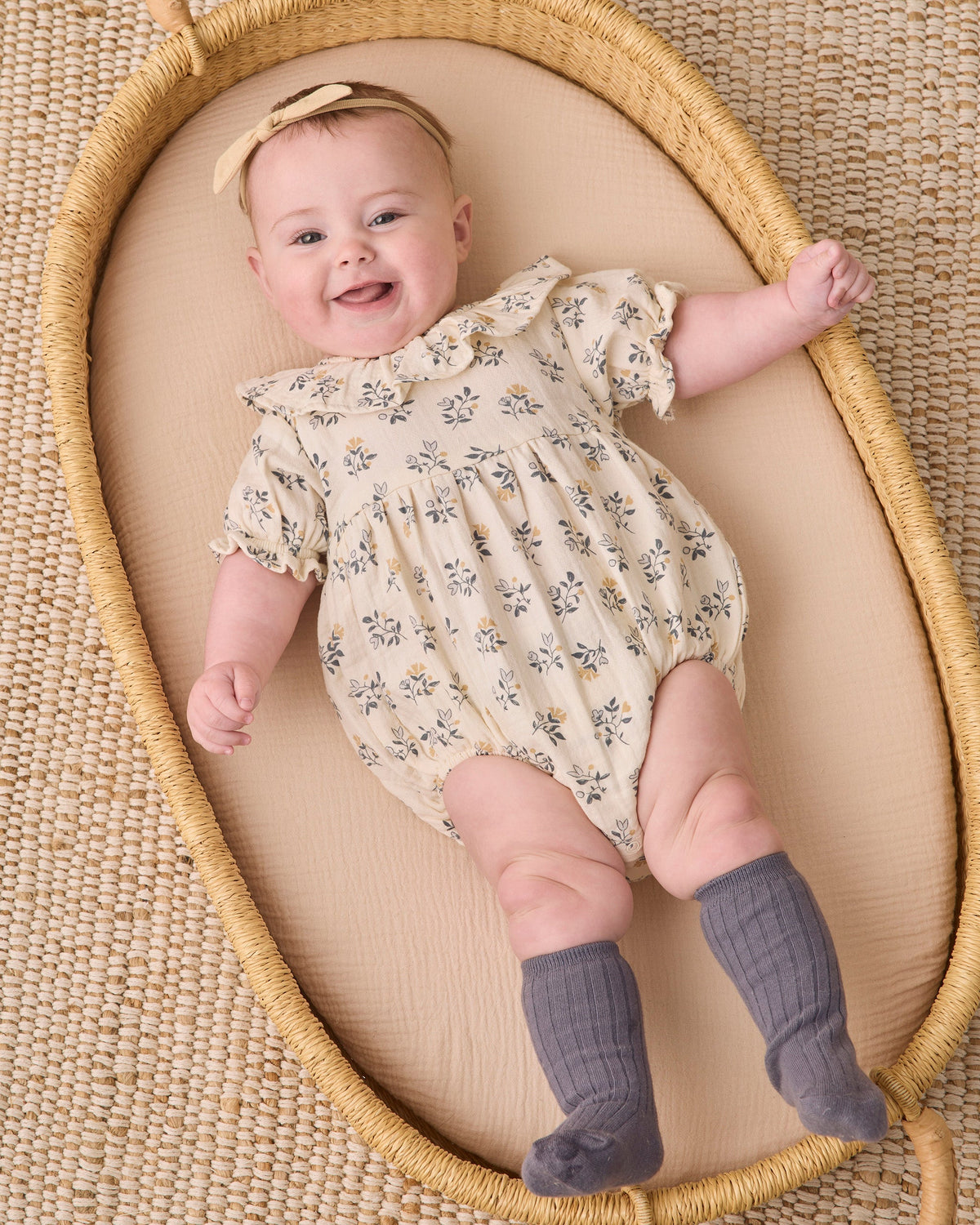 Collared Romper French Floral - Rylee + Cru | Kids Clothes | Trendy Baby Clothes | Modern Infant Outfits |