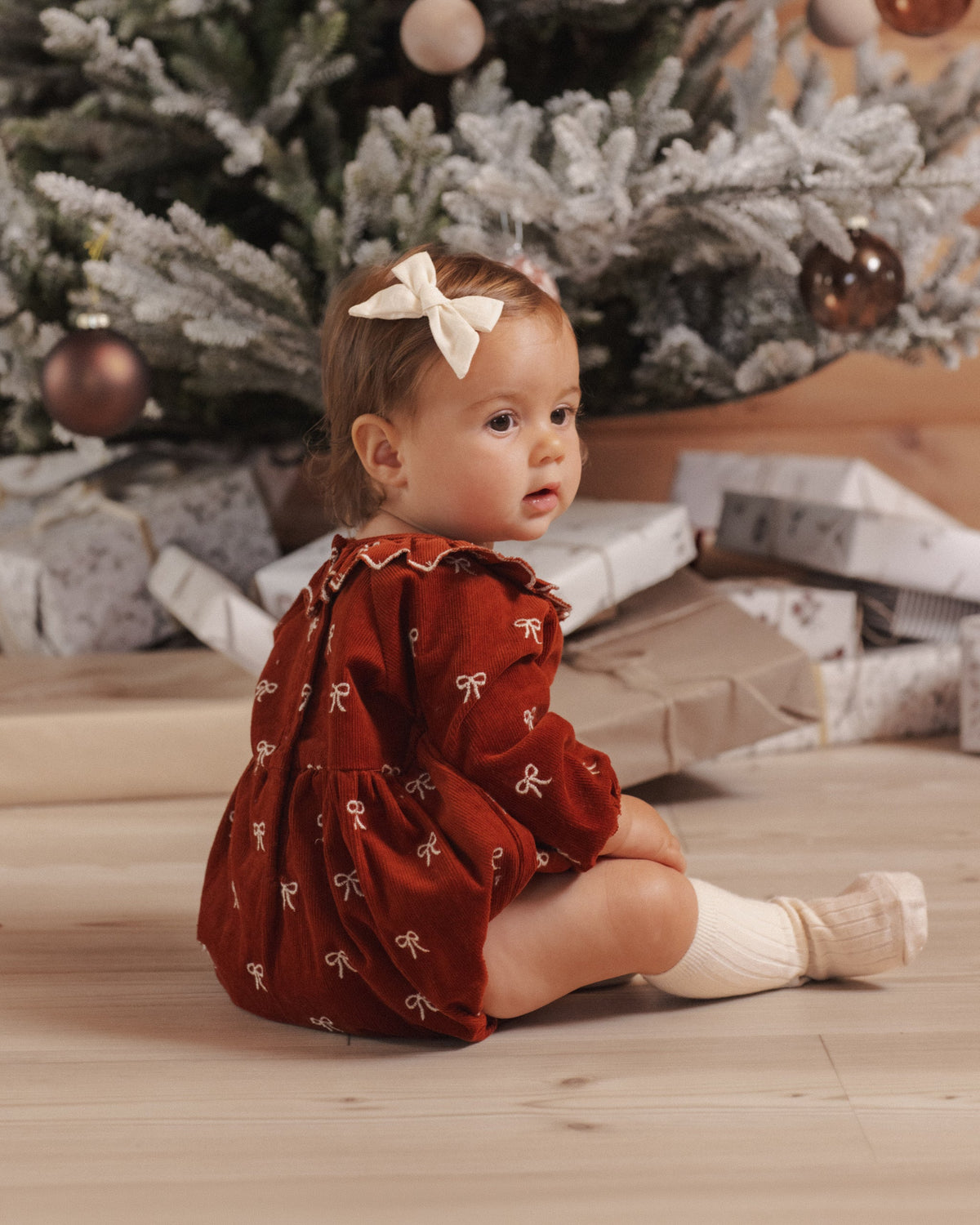 Freya Romper Bows - Rylee + Cru | Kids Clothes | Trendy Baby Clothes | Modern Infant Outfits |