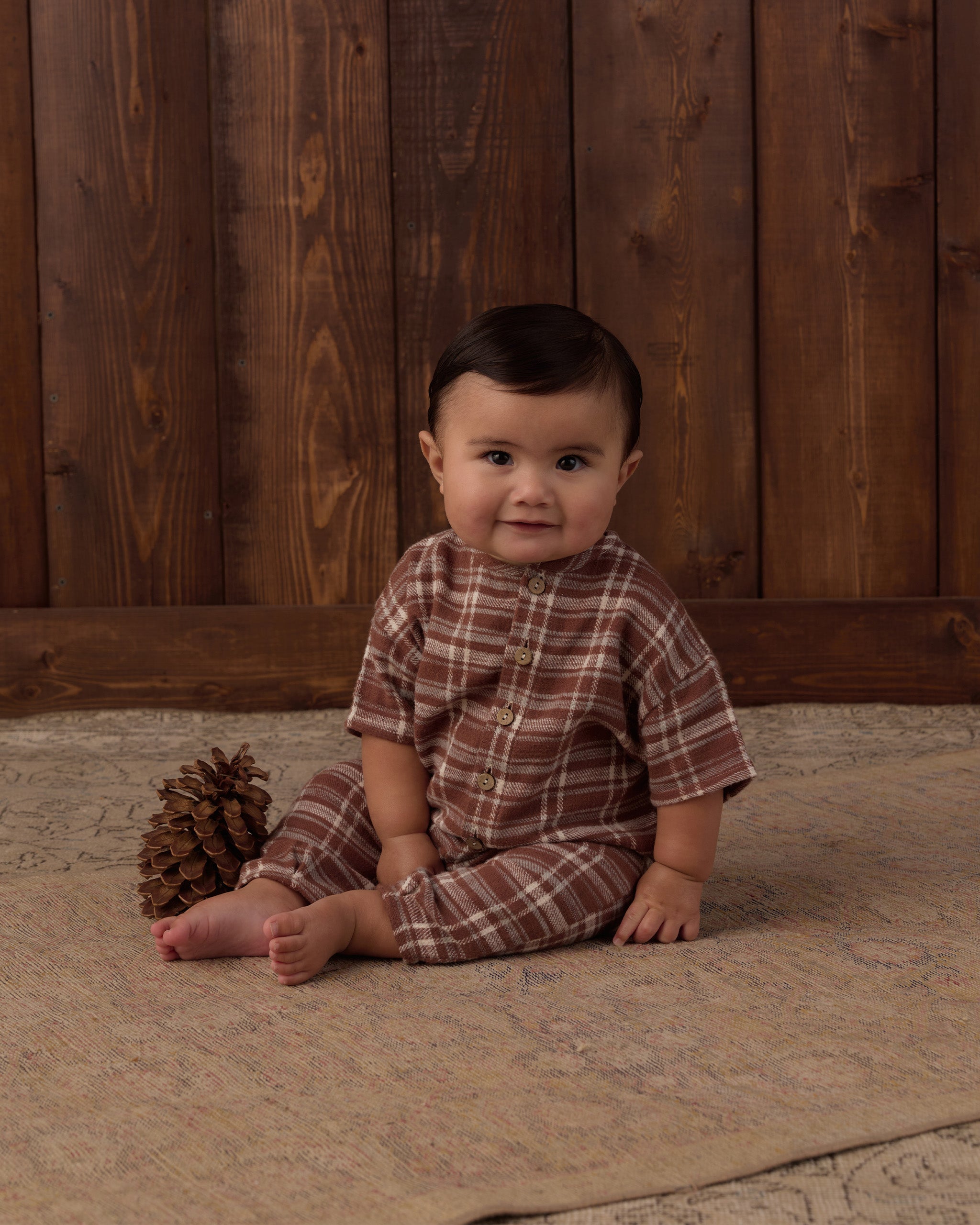 Hayes Jumpsuit Aspen Plaid - Rylee + Cru | Kids Clothes | Trendy Baby Clothes | Modern Infant Outfits |