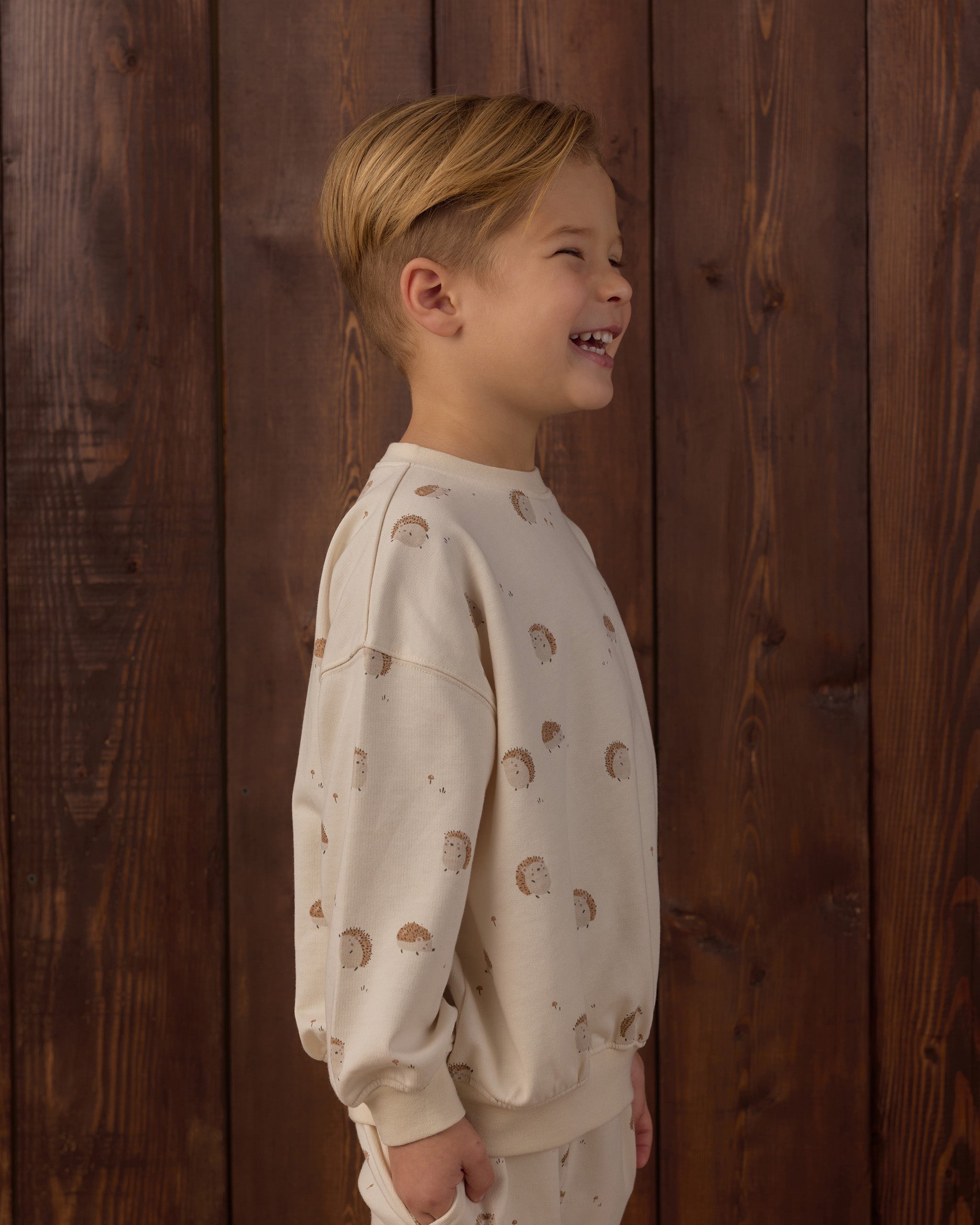 Relaxed Sweatshirt Hedgehog - Rylee + Cru | Kids Clothes | Trendy Baby Clothes | Modern Infant Outfits |
