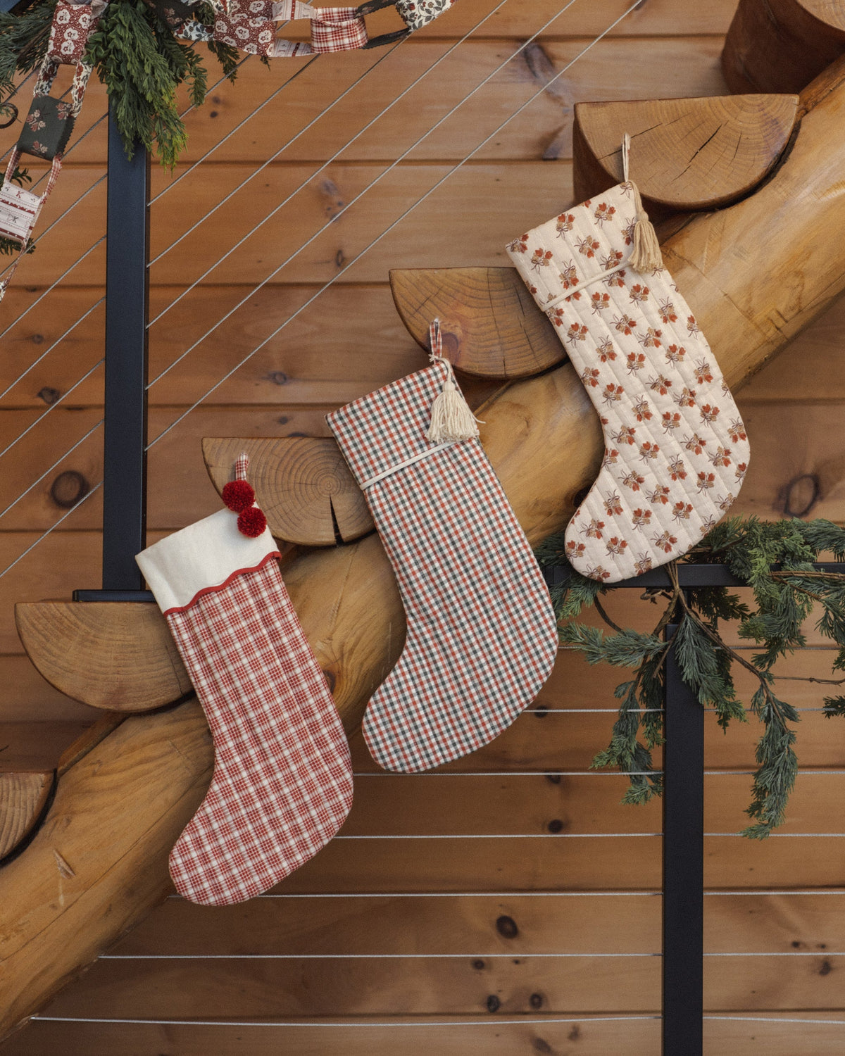 Christmas Stocking Holiday Gingham - Rylee + Cru | Kids Clothes | Trendy Baby Clothes | Modern Infant Outfits |