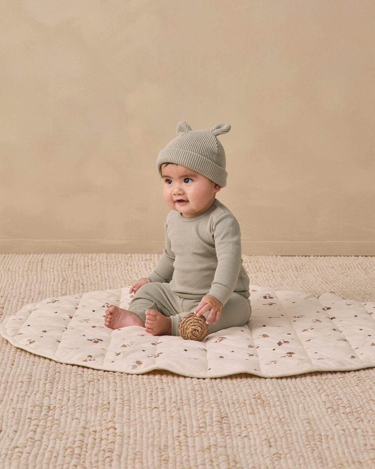 Baby Bear Beanie Laurel - Rylee + Cru | Kids Clothes | Trendy Baby Clothes | Modern Infant Outfits |