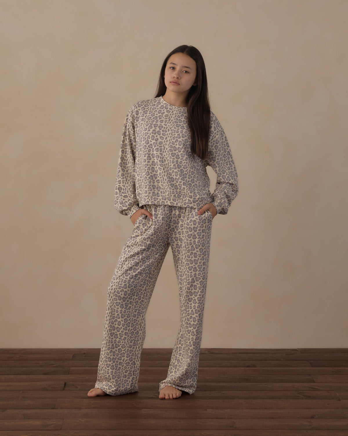 Teen Sweatpant Blue Leopard - Rylee + Cru | Kids Clothes | Trendy Baby Clothes | Modern Infant Outfits |