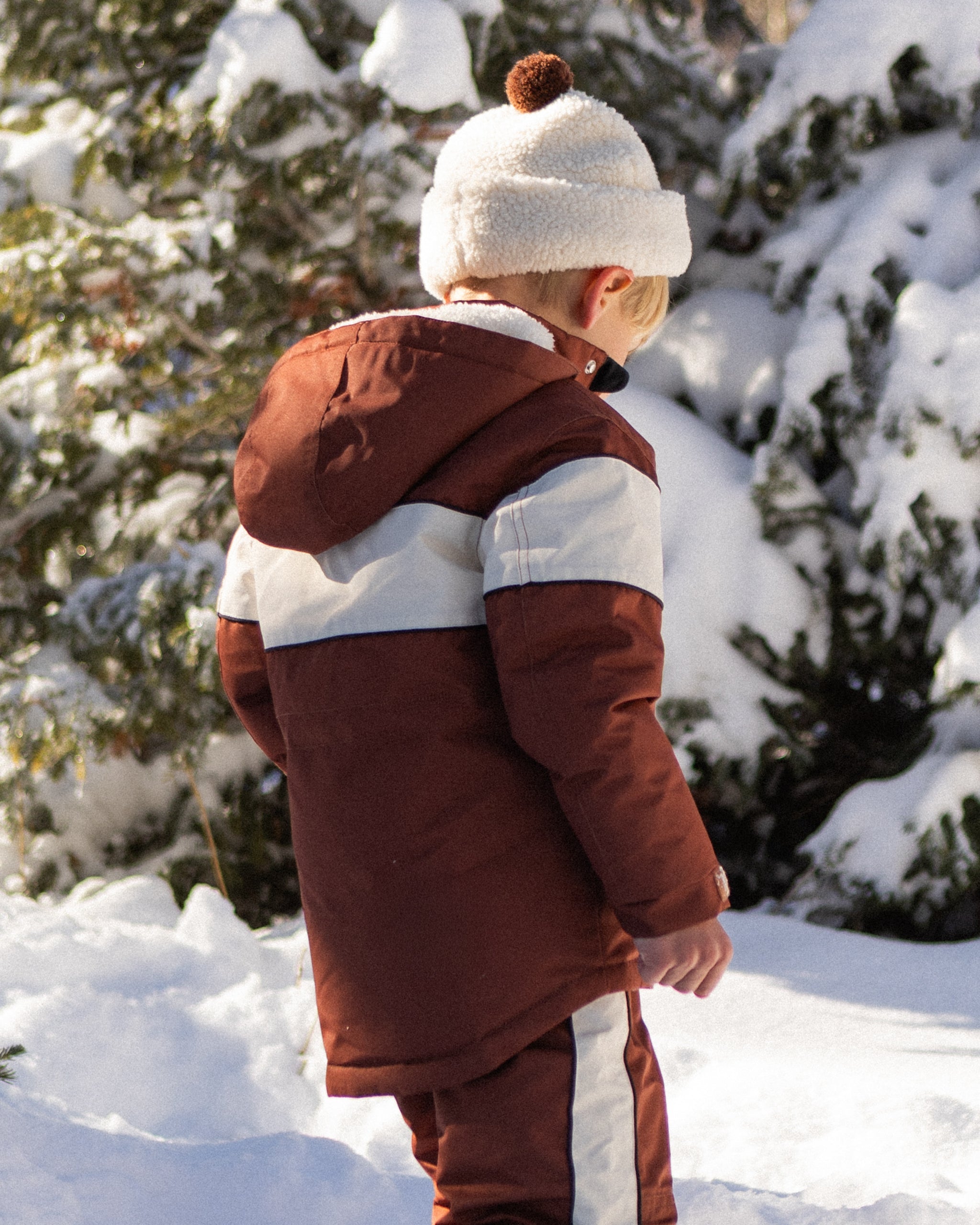 Pom Shearling Beanie Natural - Rylee + Cru | Kids Clothes | Trendy Baby Clothes | Modern Infant Outfits |