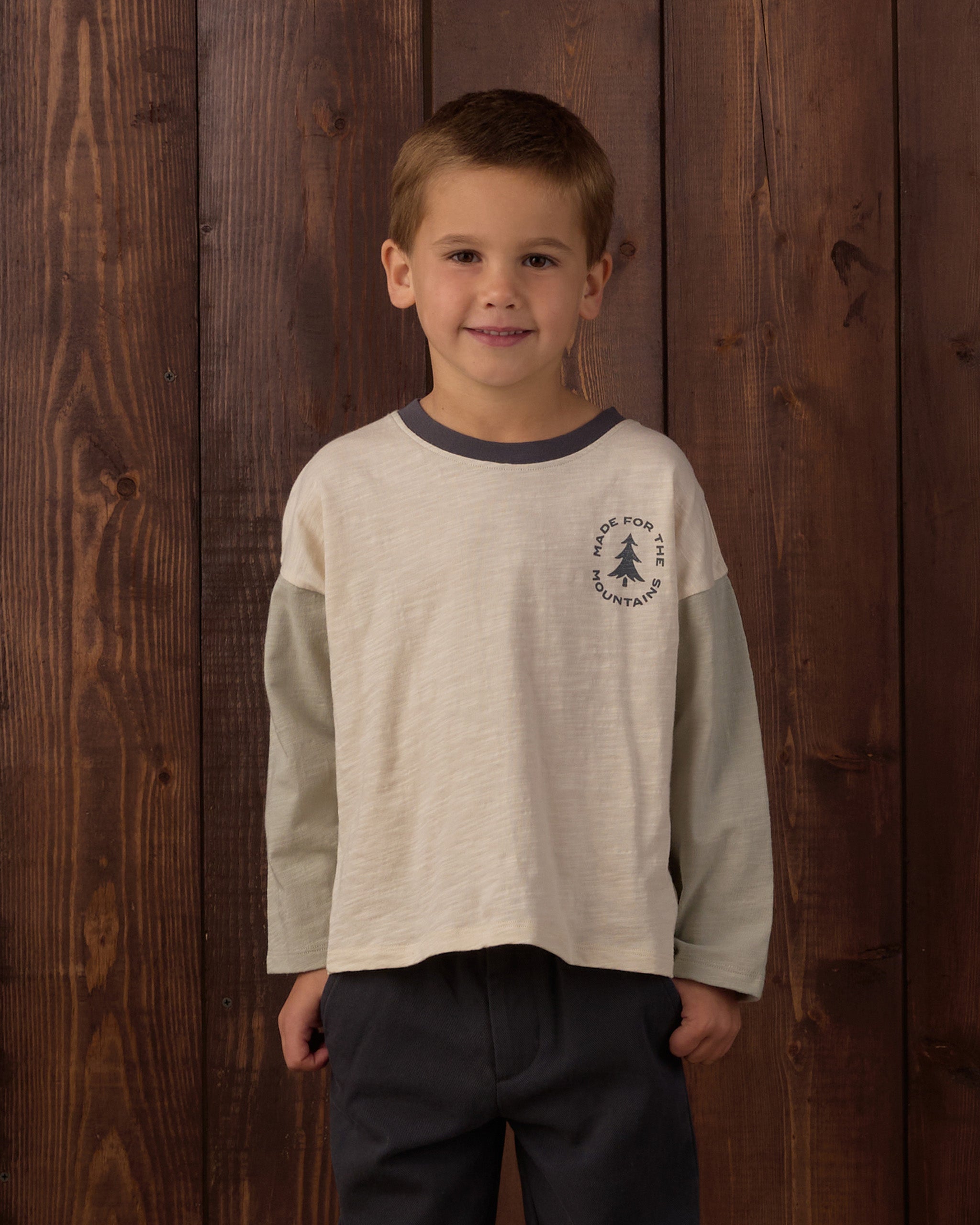 Camden Long Sleeve Tee Made For The Mountains - Rylee + Cru | Kids Clothes | Trendy Baby Clothes | Modern Infant Outfits |