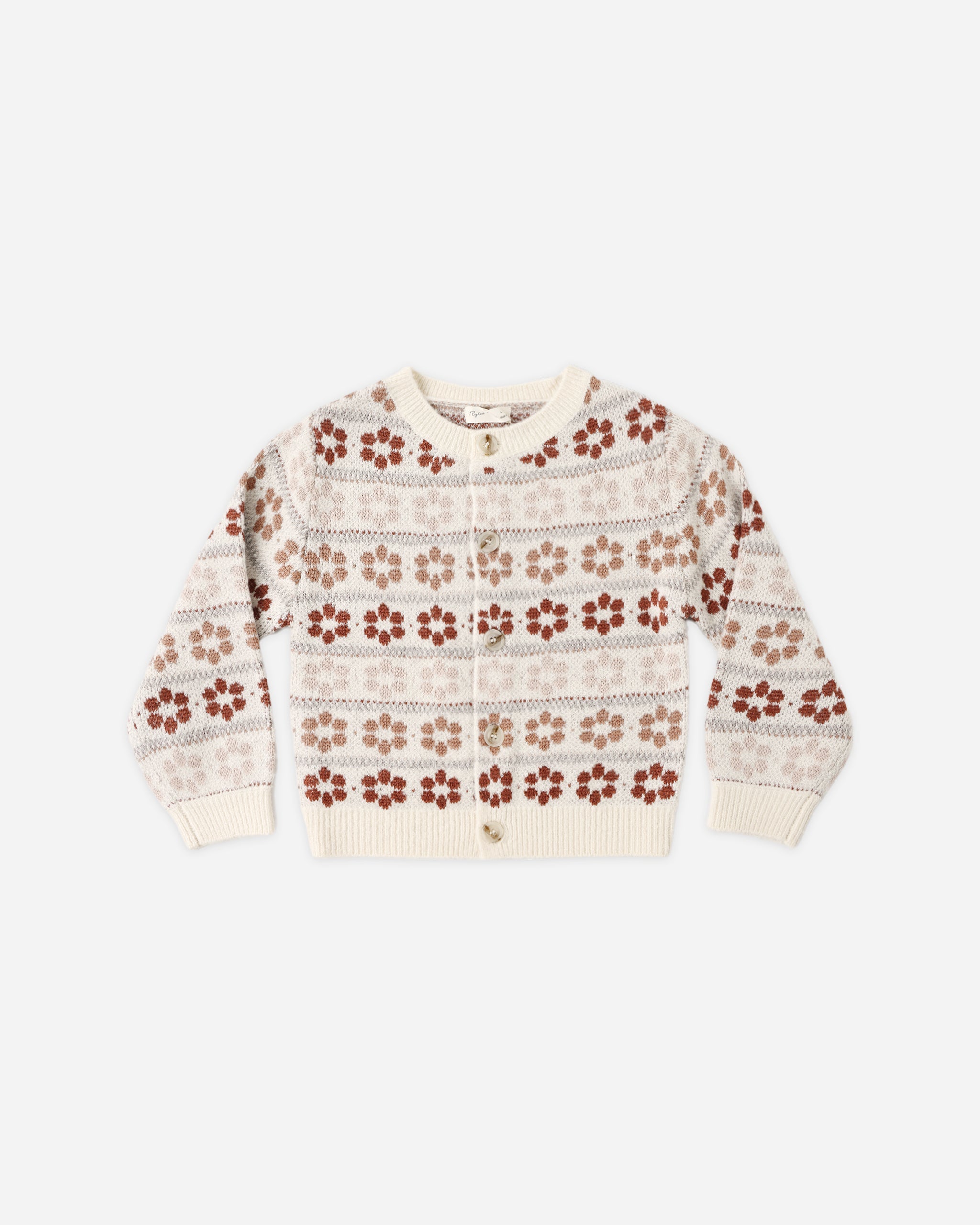 Cheyenne Cardigan Flower Fair Isle - Rylee + Cru | Kids Clothes | Trendy Baby Clothes | Modern Infant Outfits |