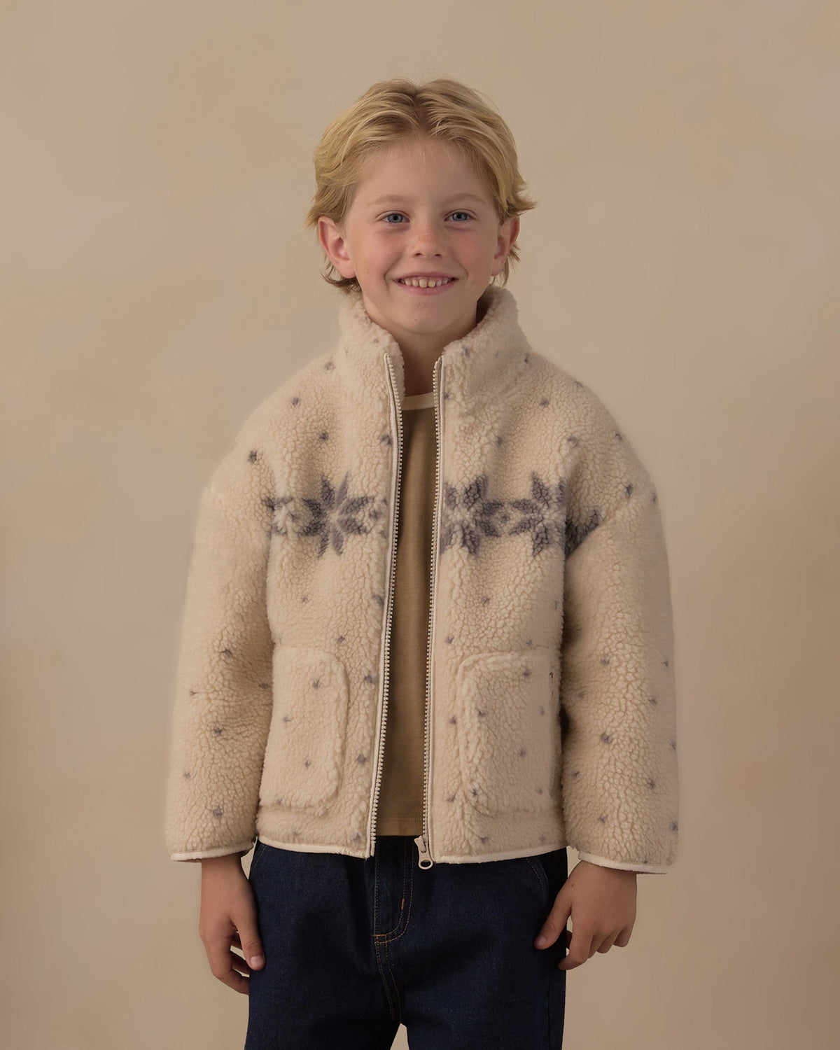 Felix Jacket Natural Fair Isle - Rylee + Cru | Kids Clothes | Trendy Baby Clothes | Modern Infant Outfits |
