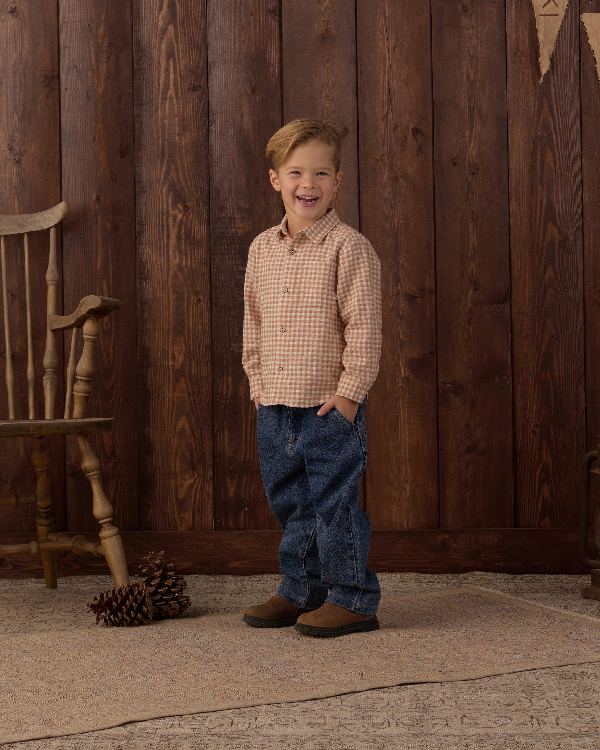Baggy Pant Indigo - Rylee + Cru | Kids Clothes | Trendy Baby Clothes | Modern Infant Outfits |