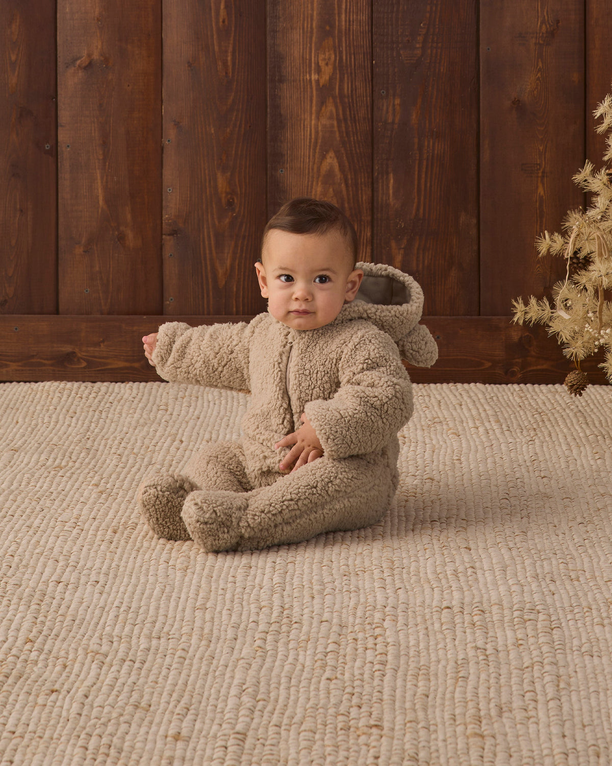 Bear Jumpsuit Latte - Rylee + Cru | Kids Clothes | Trendy Baby Clothes | Modern Infant Outfits |