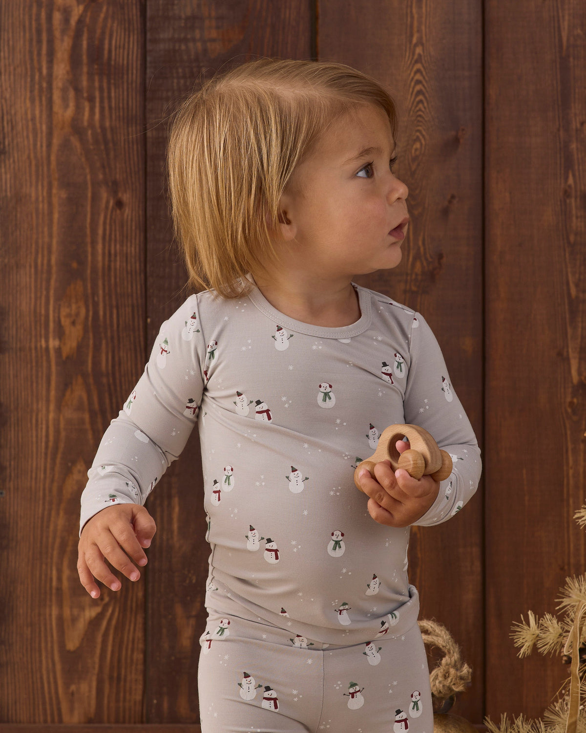 Bamboo Pajama Set Snowman - Rylee + Cru | Kids Clothes | Trendy Baby Clothes | Modern Infant Outfits |