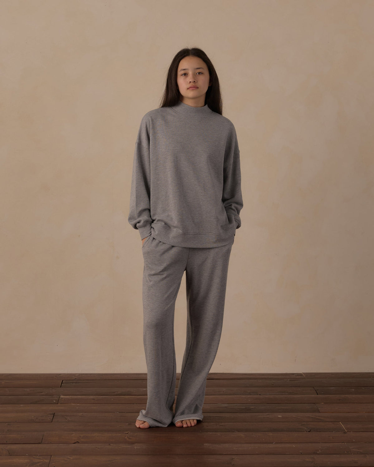 Teen Sweatpant Heathered Dusty Blue - Rylee + Cru | Kids Clothes | Trendy Baby Clothes | Modern Infant Outfits |