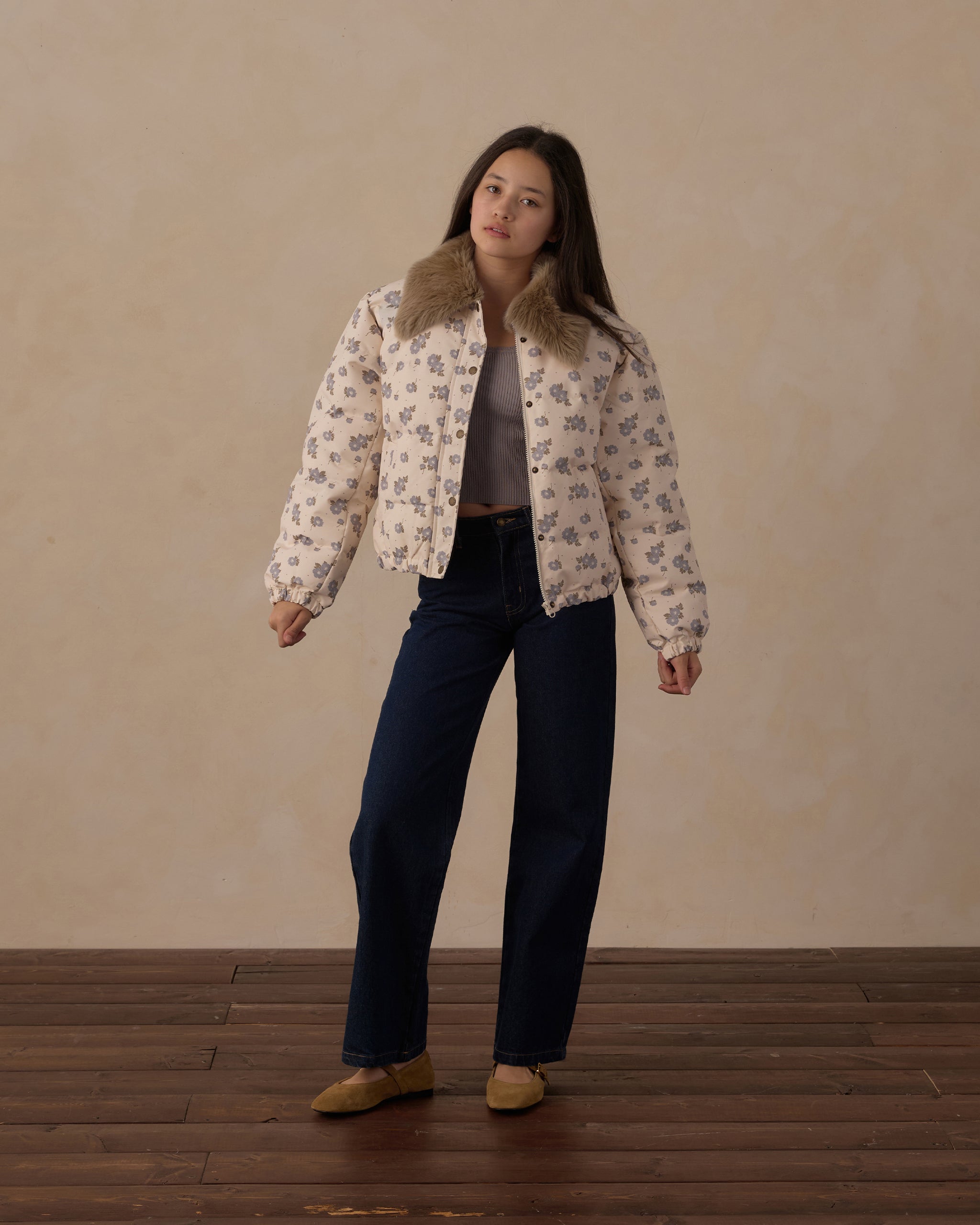 Teen Idyllwild Jacket Blue Floral - Rylee + Cru | Kids Clothes | Trendy Baby Clothes | Modern Infant Outfits |