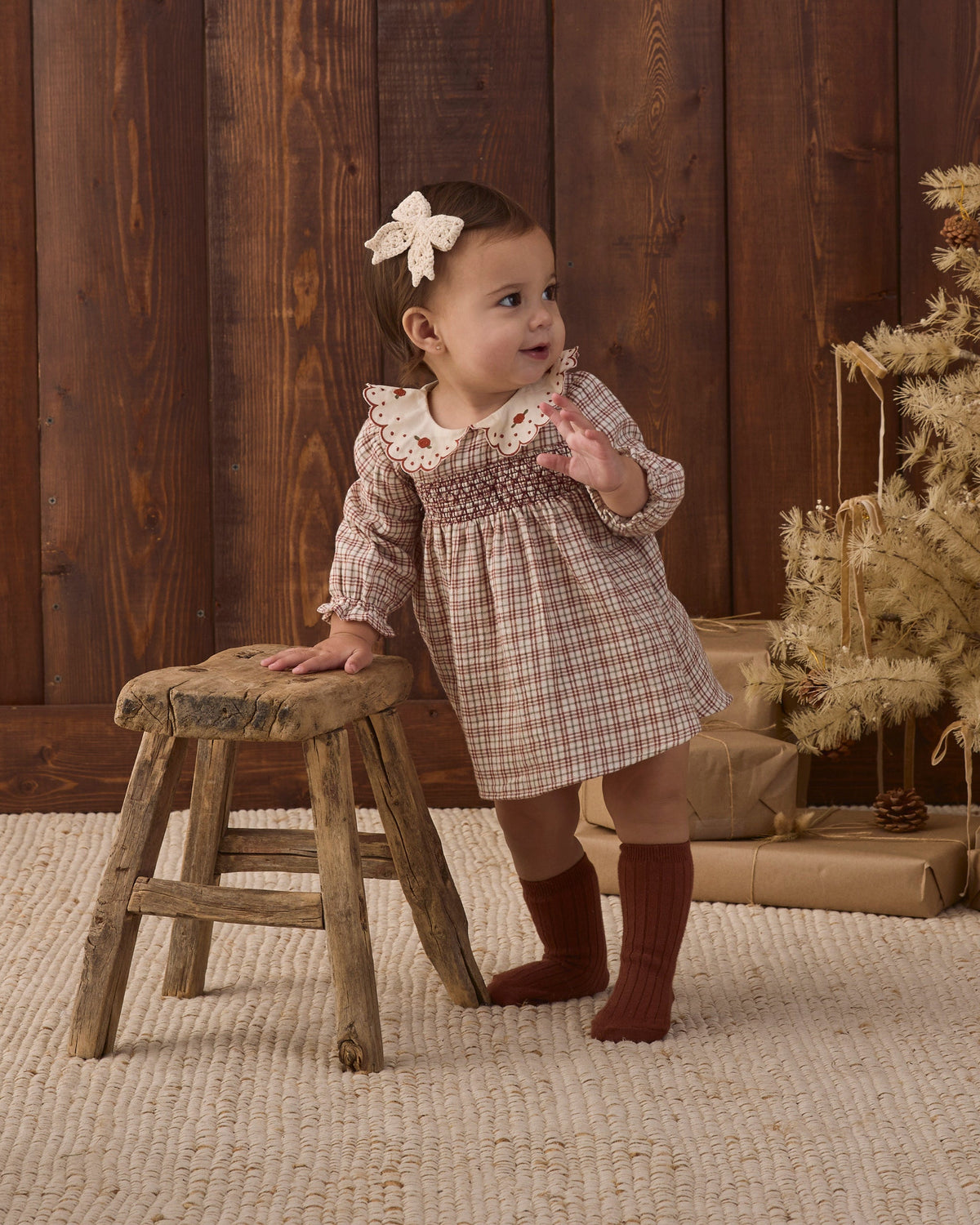 Callie Dress Christmas Plaid - Rylee + Cru | Kids Clothes | Trendy Baby Clothes | Modern Infant Outfits |