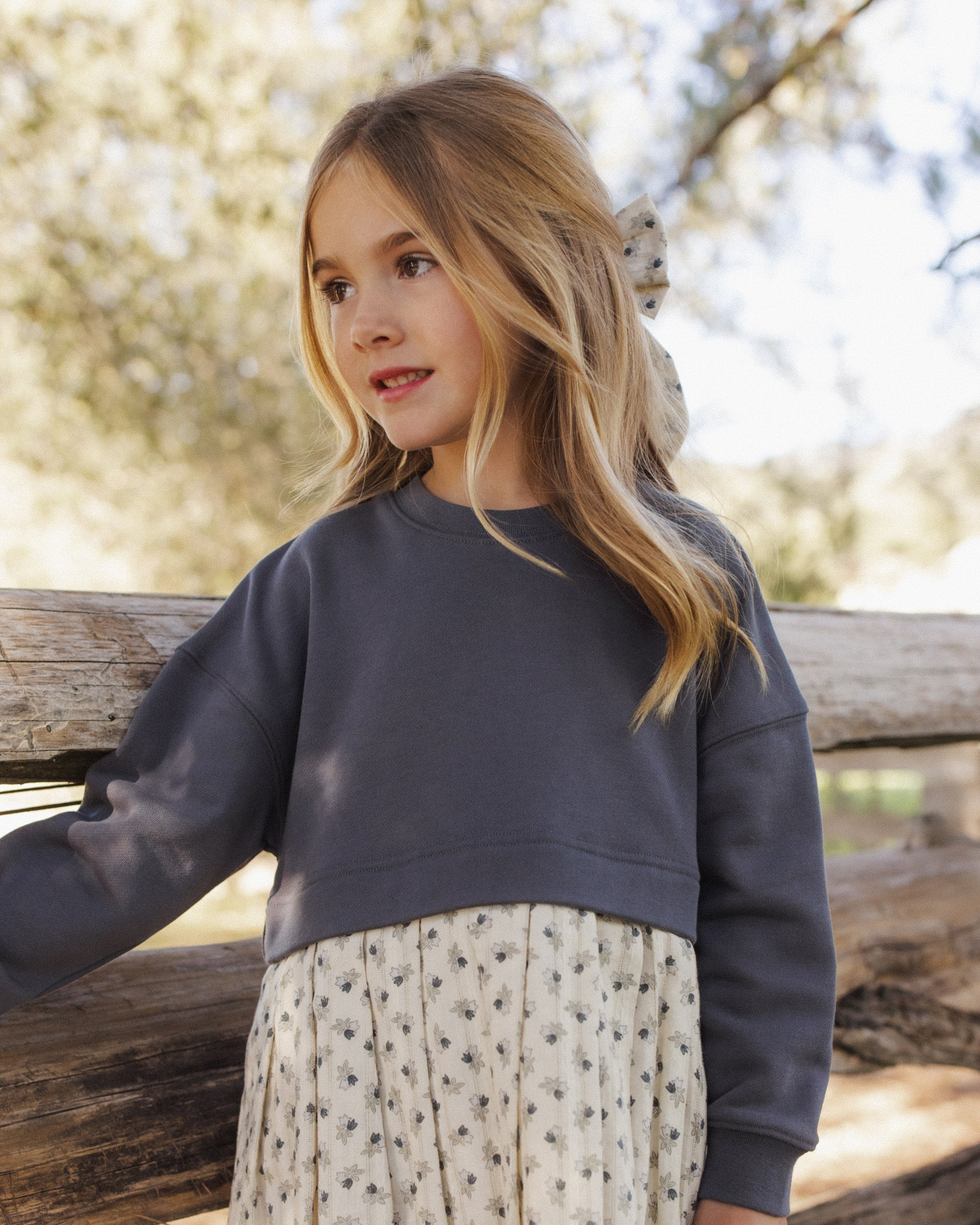 Sweatshirt Dress Vintage Fleur - Rylee + Cru | Kids Clothes | Trendy Baby Clothes | Modern Infant Outfits |