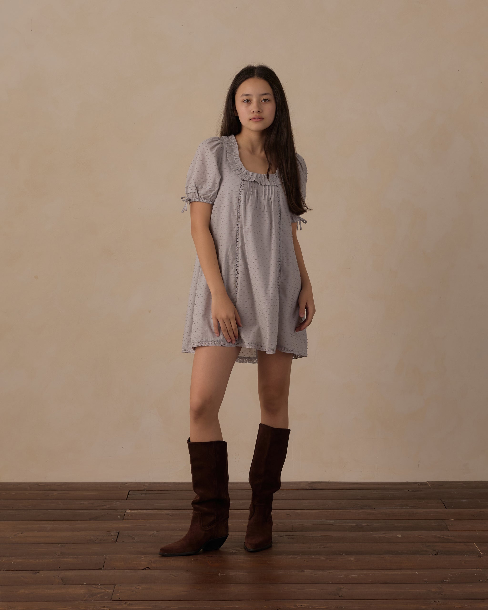 Teen Shiloh Dress Dusty Blue - Rylee + Cru | Kids Clothes | Trendy Baby Clothes | Modern Infant Outfits |