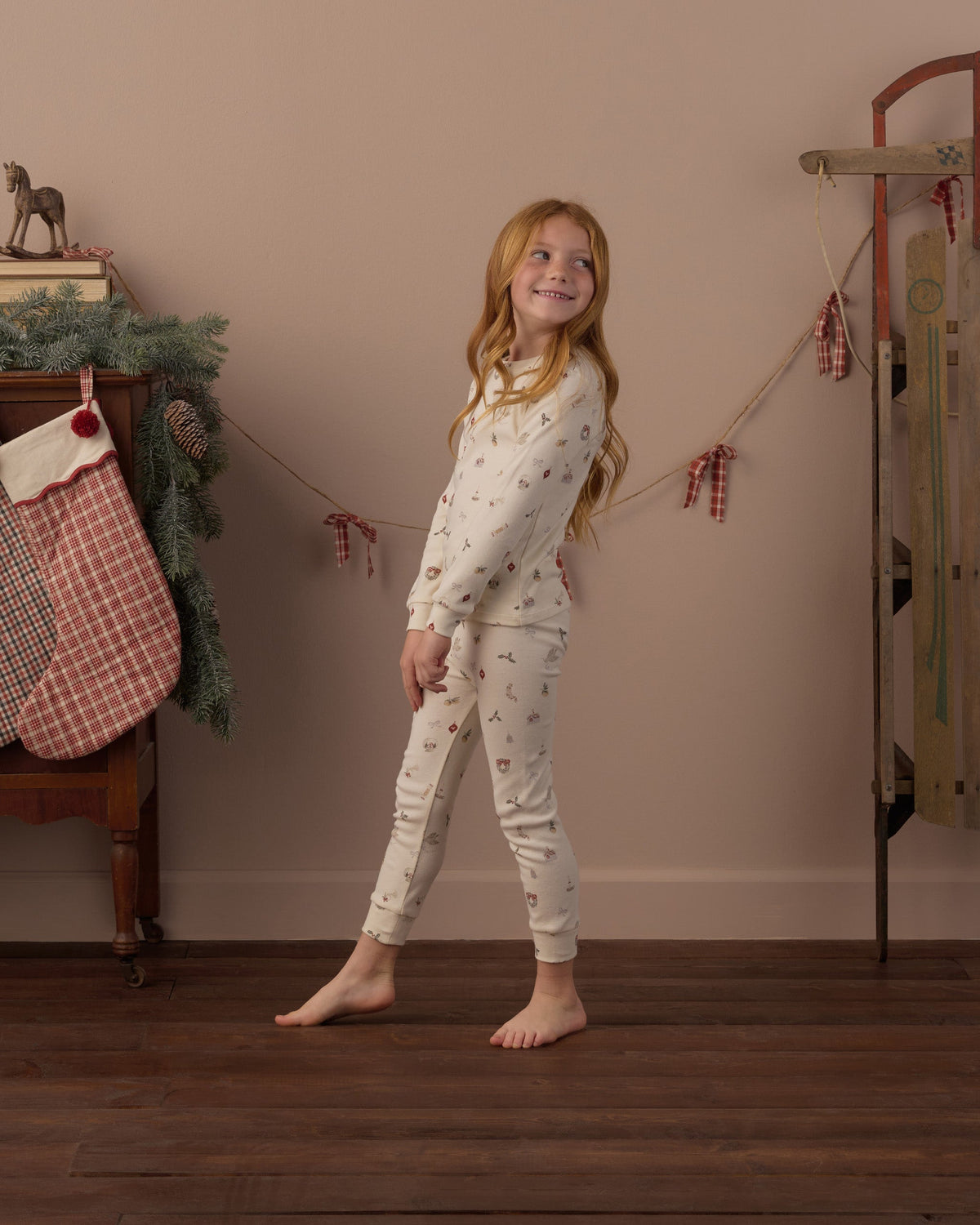 Organic Long Sleeve Pajama Set Favorite Things - Rylee + Cru | Kids Clothes | Trendy Baby Clothes | Modern Infant Outfits |