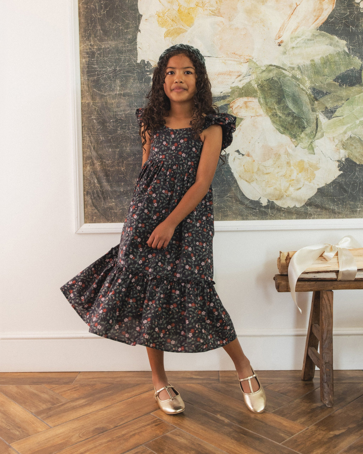 Nanette Dress Winter Vines