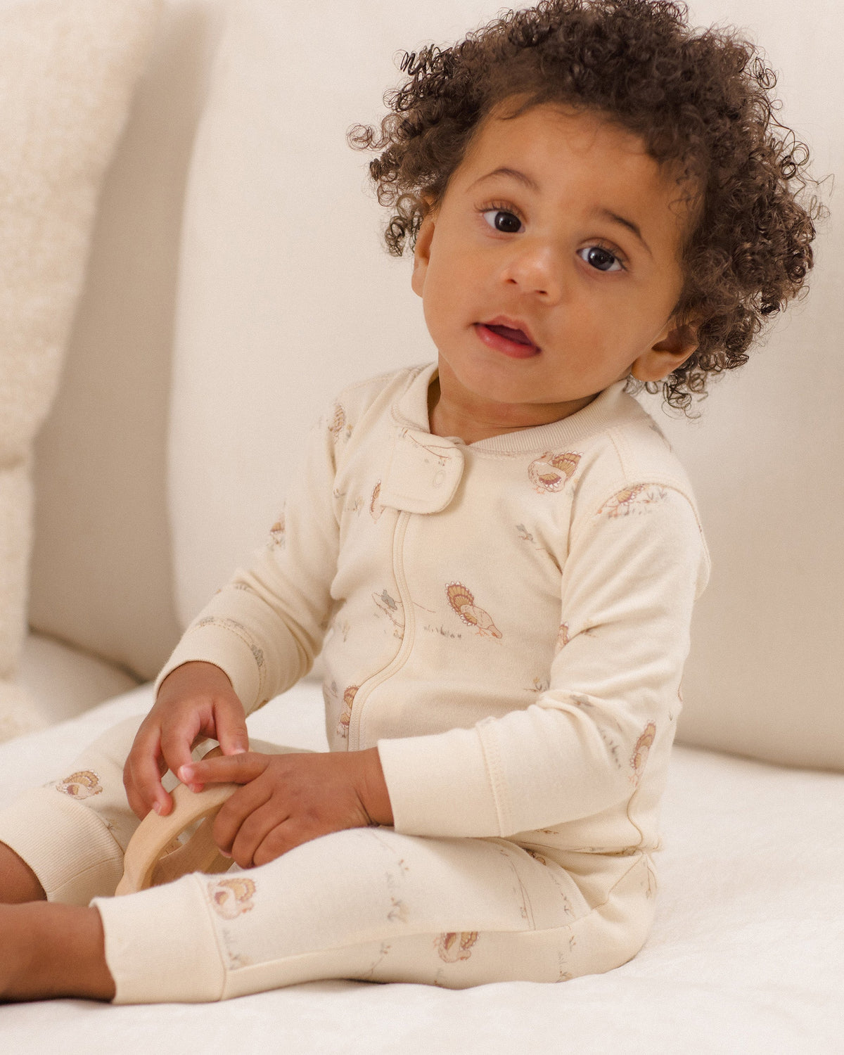 Zip Long Sleeve Sleeper Turkey - Rylee + Cru | Kids Clothes | Trendy Baby Clothes | Modern Infant Outfits |