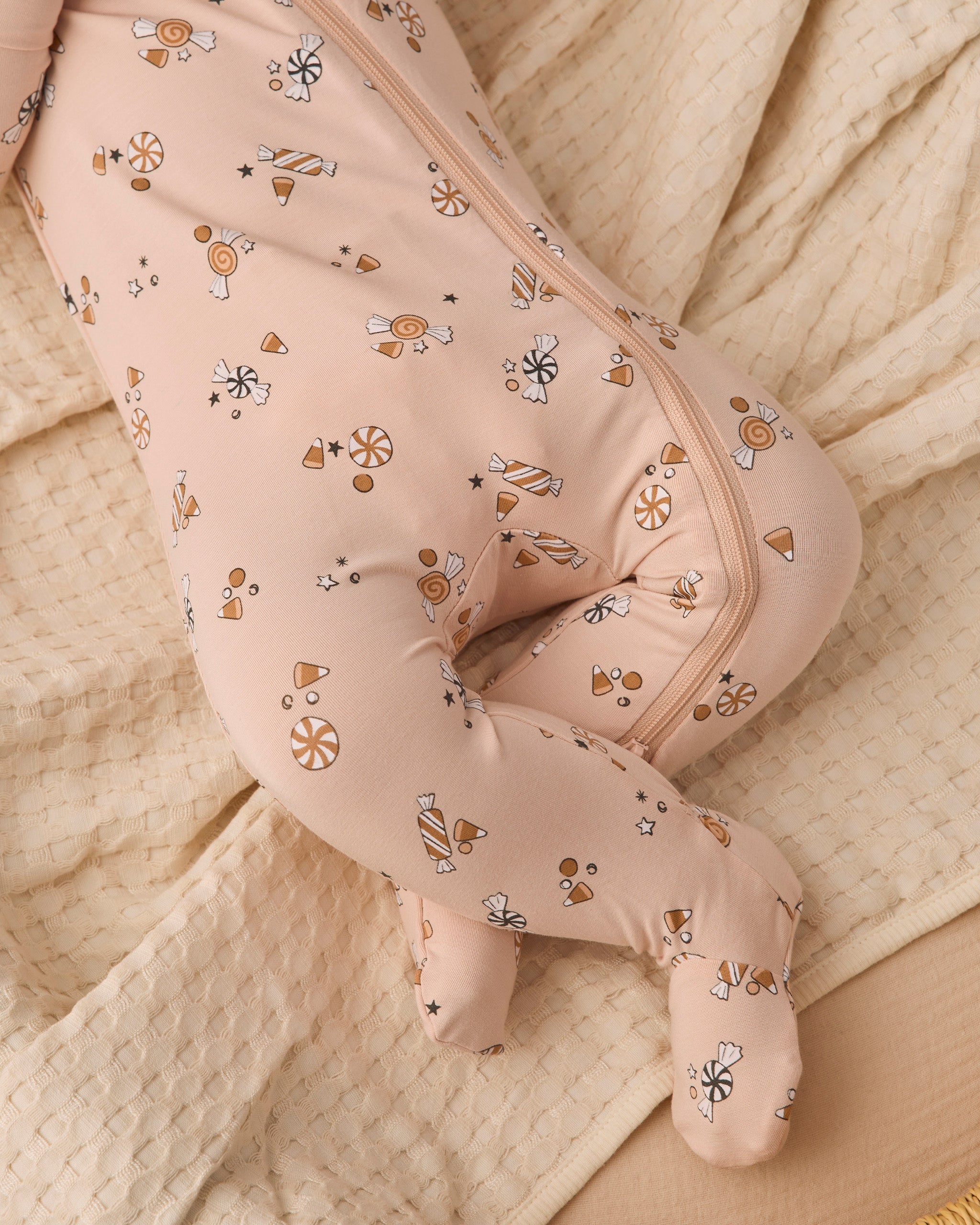Bamboo Zip Footie Candy - Rylee + Cru | Kids Clothes | Trendy Baby Clothes | Modern Infant Outfits |