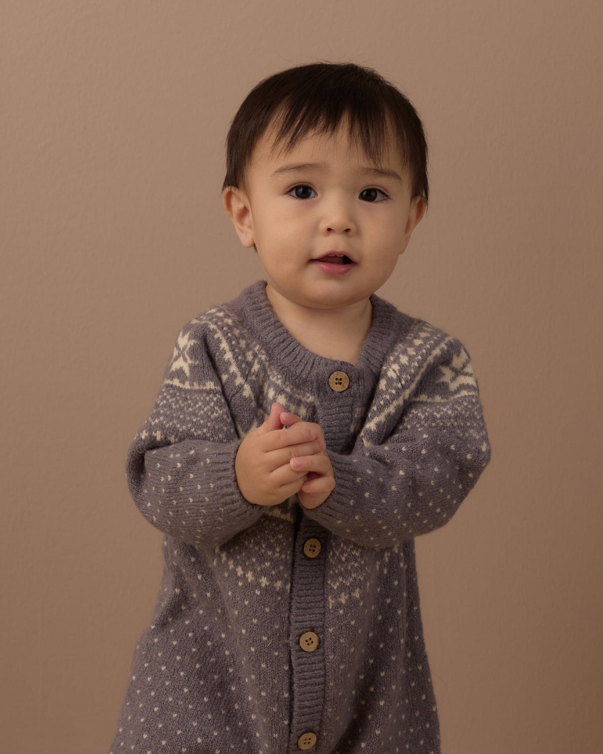 Fair Isle Romper Slate - Rylee + Cru | Kids Clothes | Trendy Baby Clothes | Modern Infant Outfits |