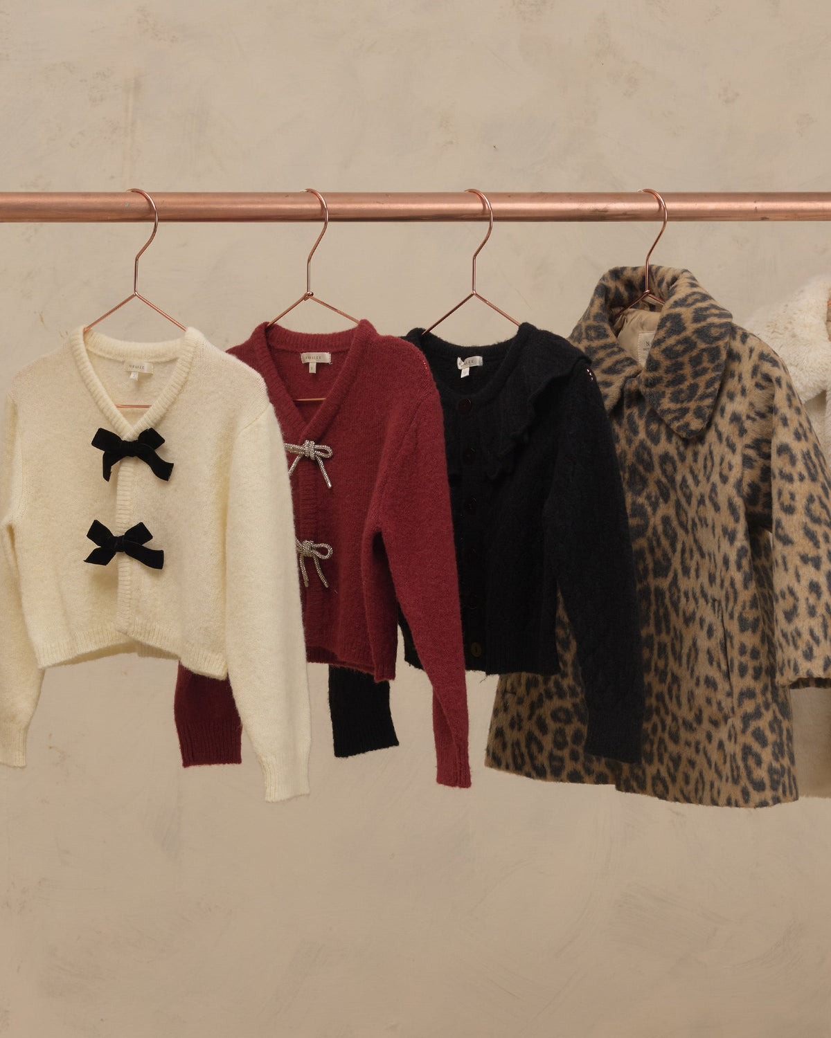 Bow Cardigan Ruby