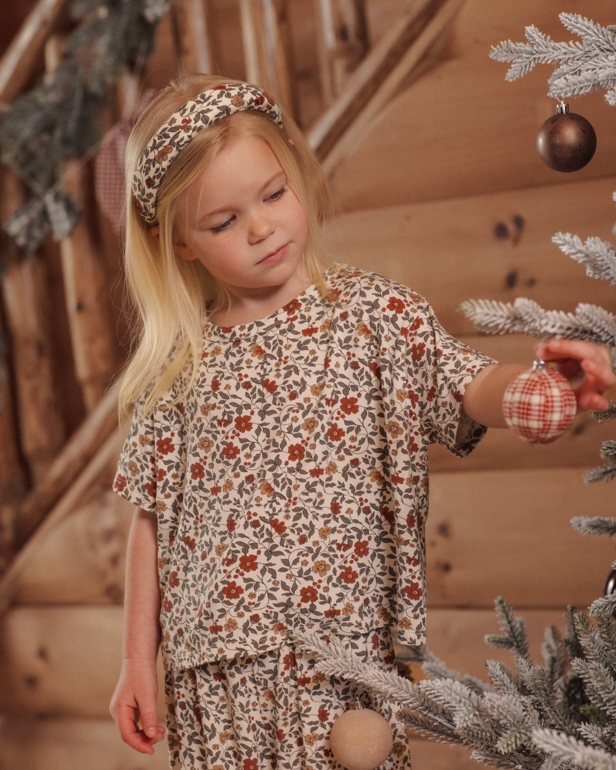 Padded Headband Holiday Floral - Rylee + Cru | Kids Clothes | Trendy Baby Clothes | Modern Infant Outfits |