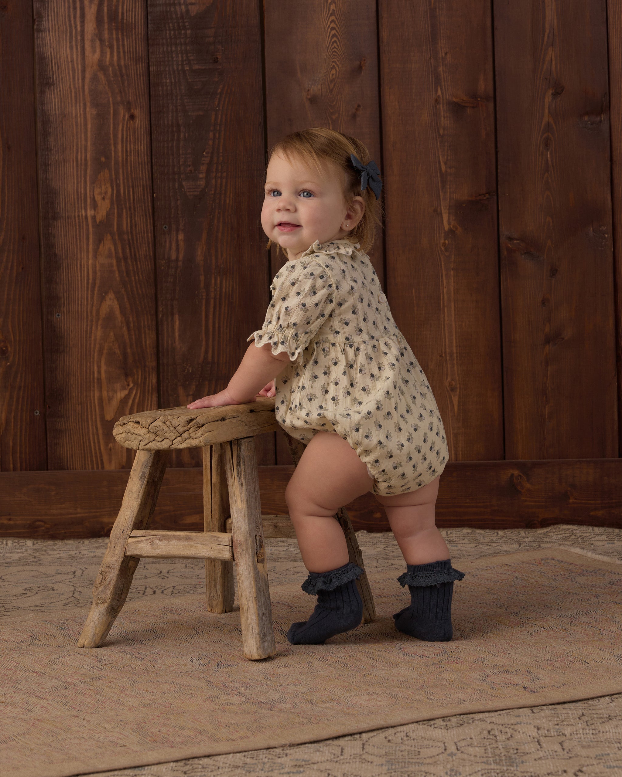 Lace Trim Socks, 2-Pack Fawn, Midnight - Rylee + Cru | Kids Clothes | Trendy Baby Clothes | Modern Infant Outfits |