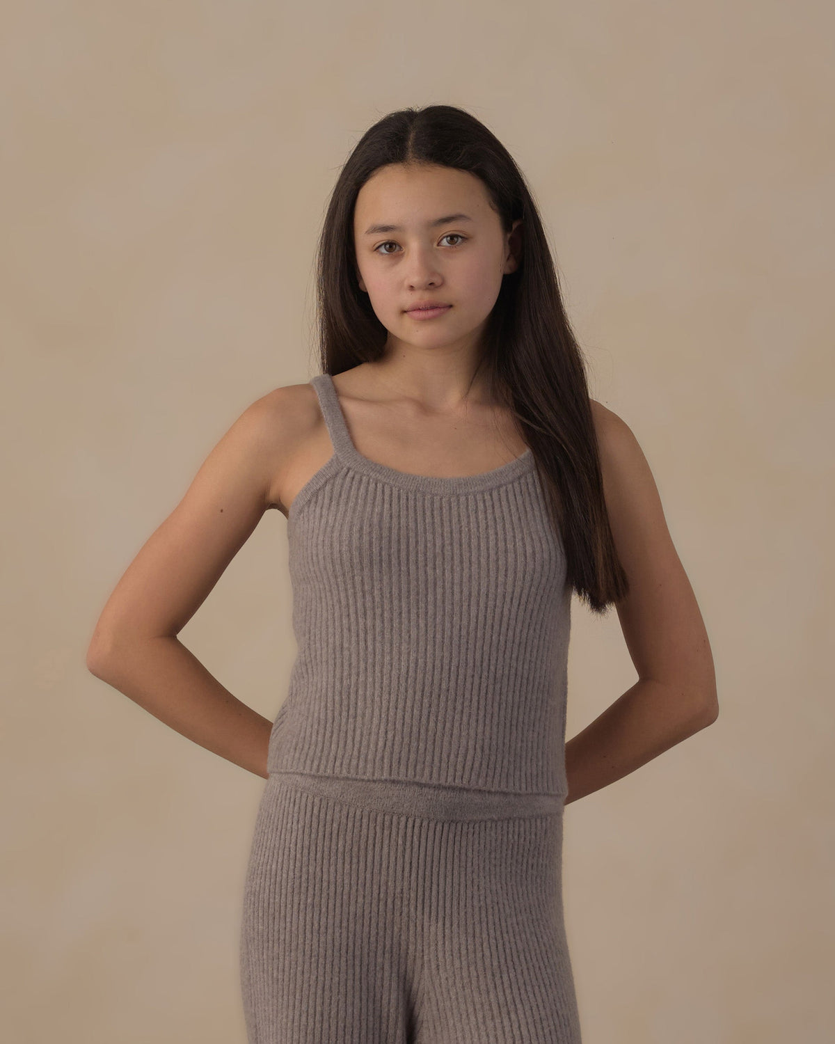 Teen Fuzzy Knit Lounge Set Dusty Blue - Rylee + Cru | Kids Clothes | Trendy Baby Clothes | Modern Infant Outfits |