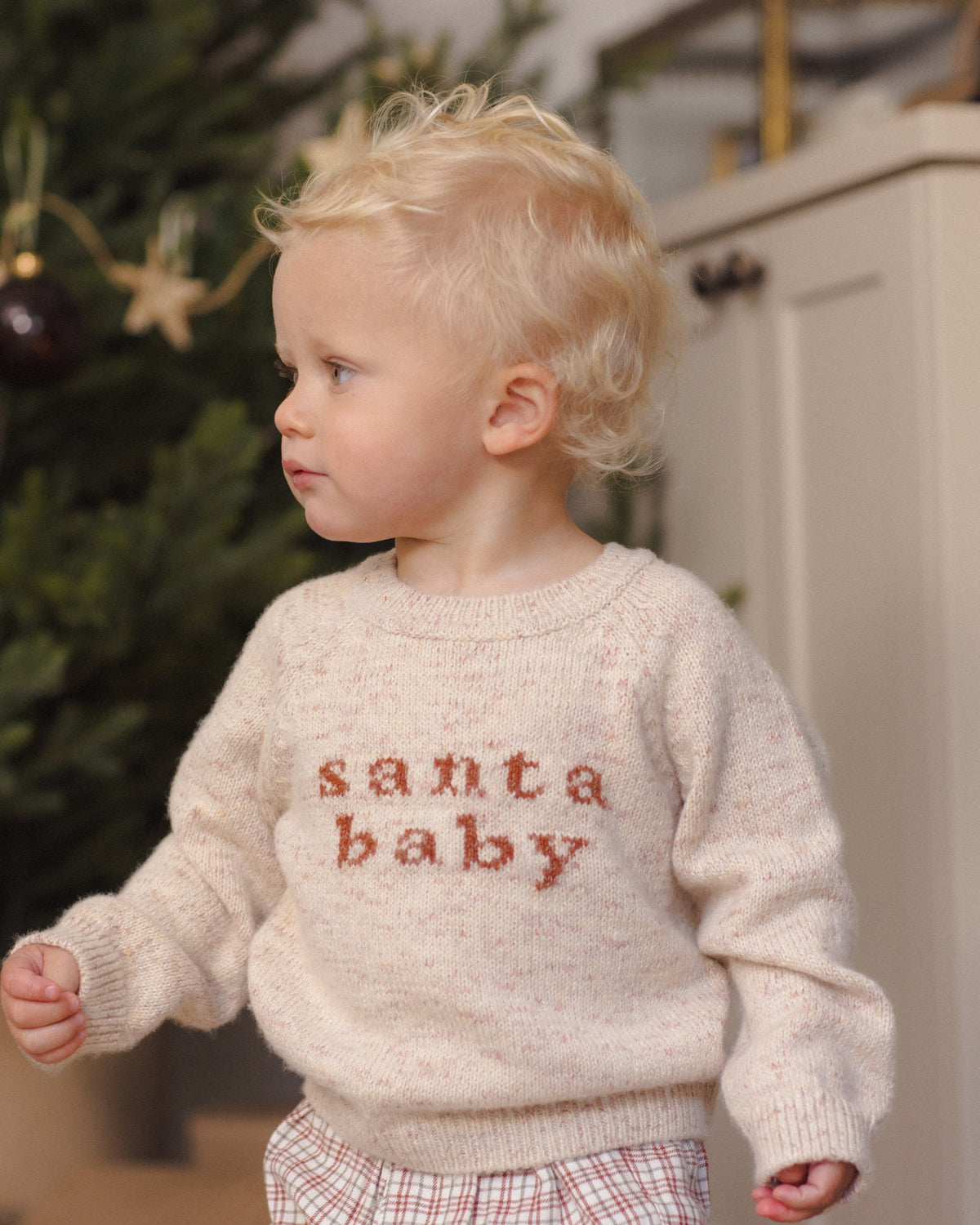 Knit Sweater Santa Baby - Rylee + Cru | Kids Clothes | Trendy Baby Clothes | Modern Infant Outfits |