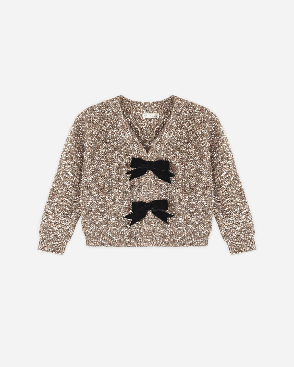 Bow Cardigan Heathered Stone - Rylee + Cru | Kids Clothes | Trendy Baby Clothes | Modern Infant Outfits |