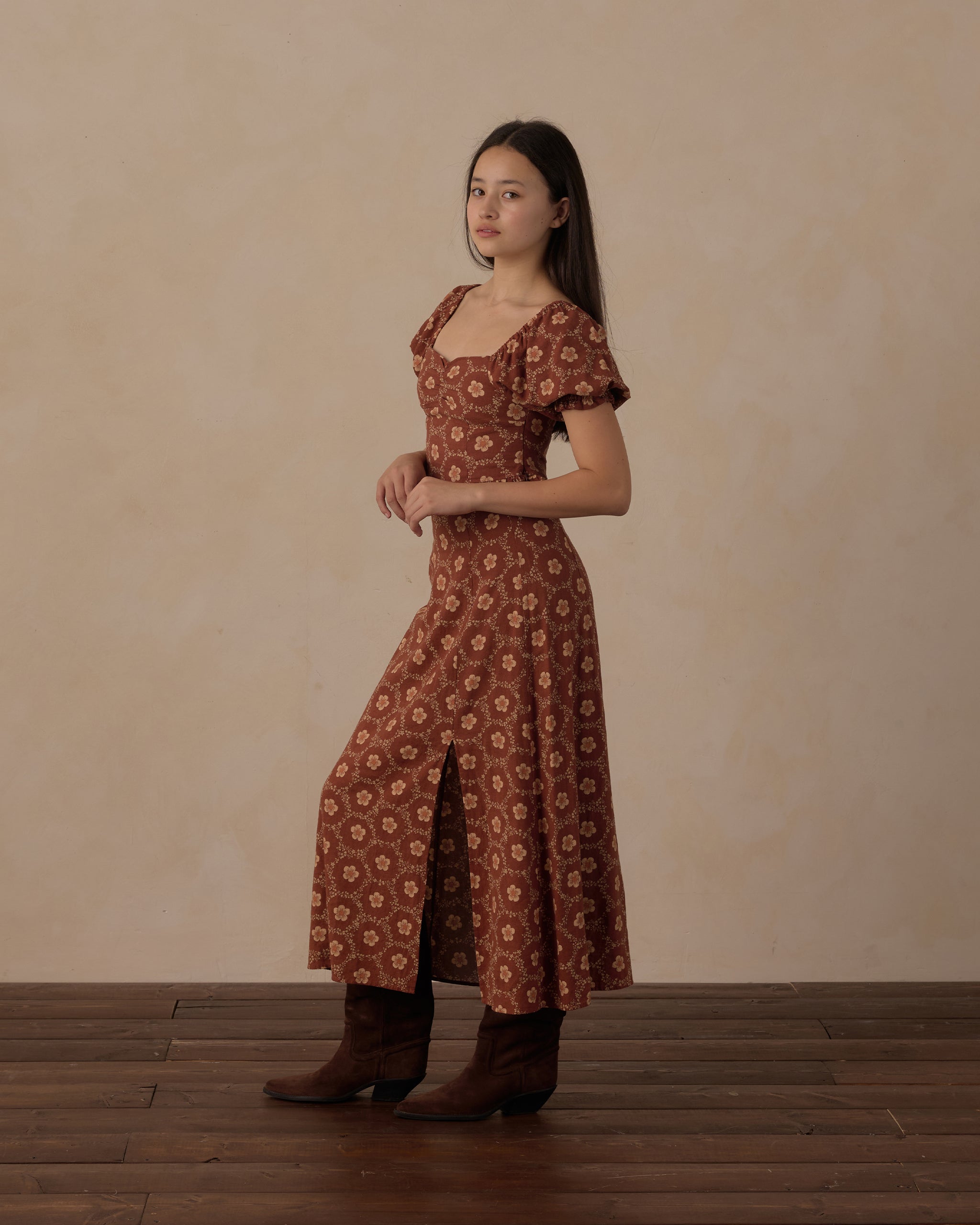 Teen Midi Skirt Brick Daisies - Rylee + Cru | Kids Clothes | Trendy Baby Clothes | Modern Infant Outfits |