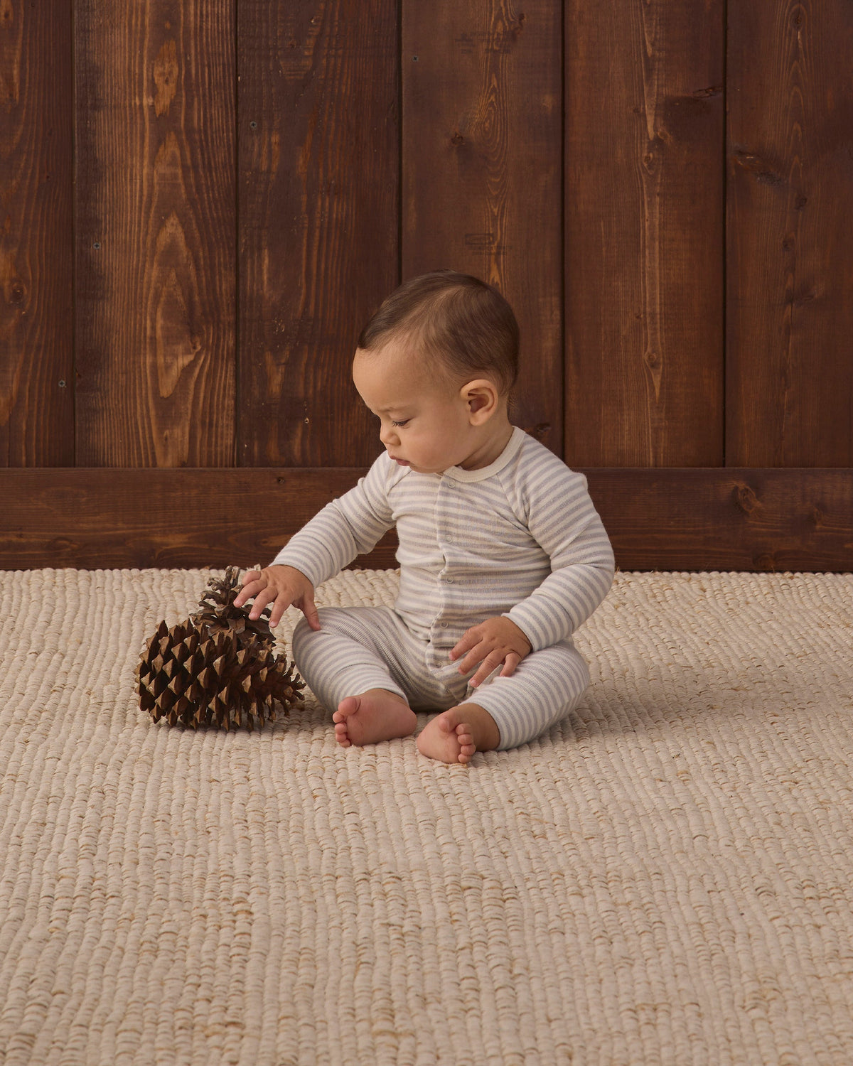 Long John Fog Stripe - Rylee + Cru | Kids Clothes | Trendy Baby Clothes | Modern Infant Outfits |