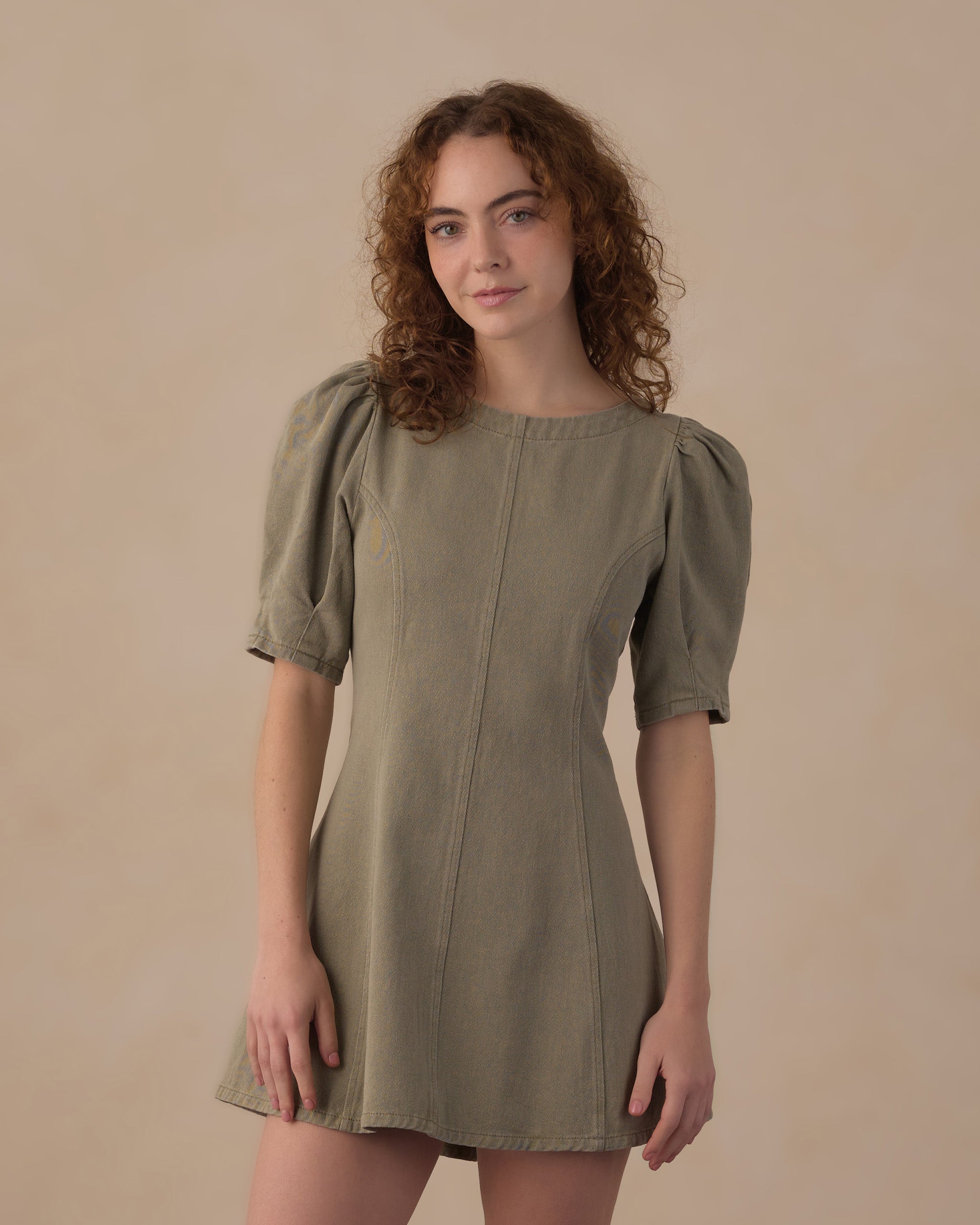 Women's Levi Mini Dress Dark Sage - Rylee + Cru | Kids Clothes | Trendy Baby Clothes | Modern Infant Outfits |