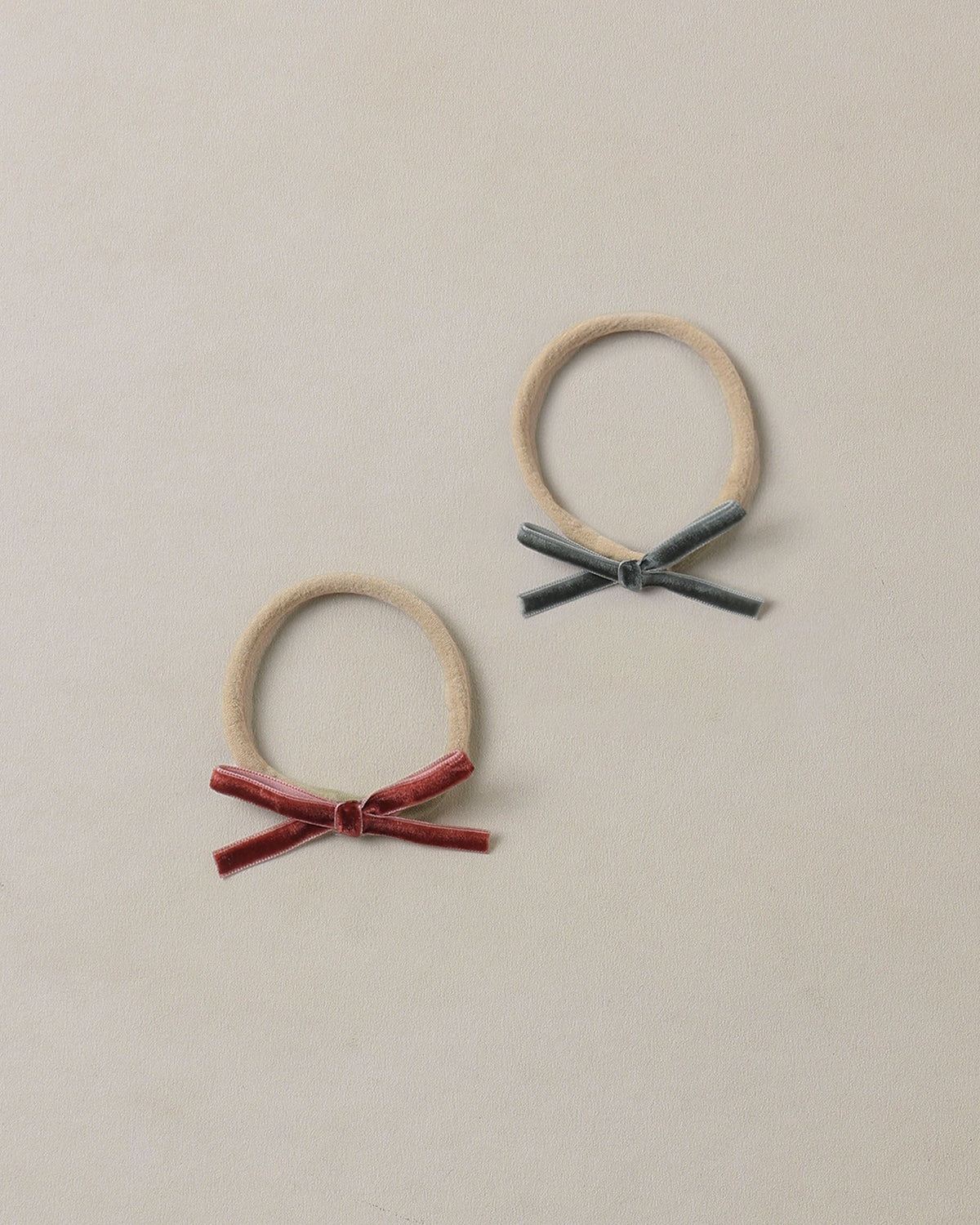 Bandeaux à nœud pour bébé verts, rubis