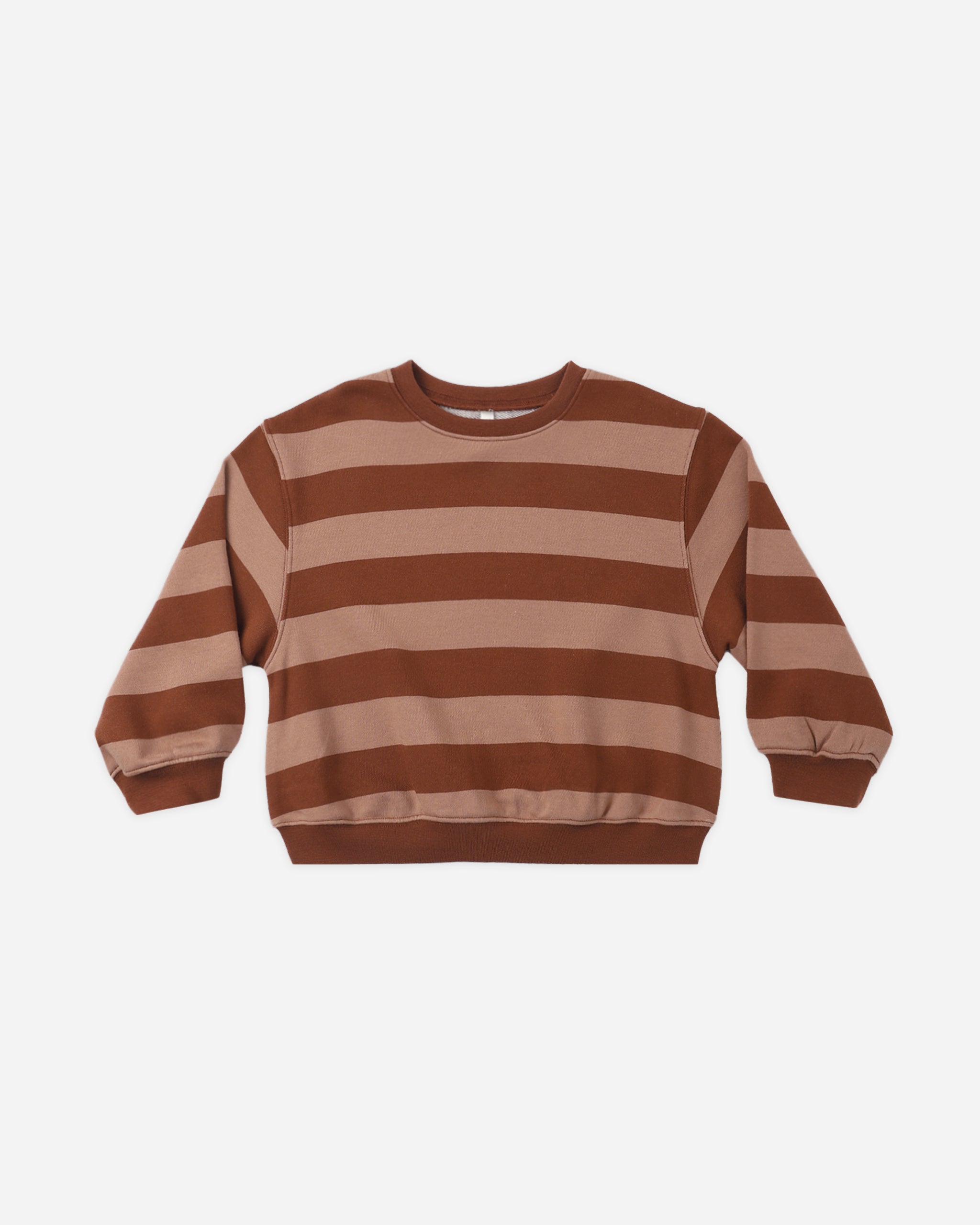 Oversized Sweatshirt Brick Stripe - Rylee + Cru | Kids Clothes | Trendy Baby Clothes | Modern Infant Outfits |