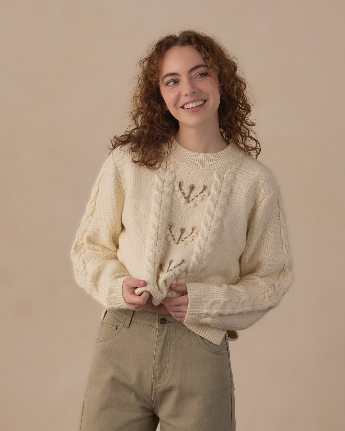 Women's Reagan Sweater Natural - Rylee + Cru | Kids Clothes | Trendy Baby Clothes | Modern Infant Outfits |