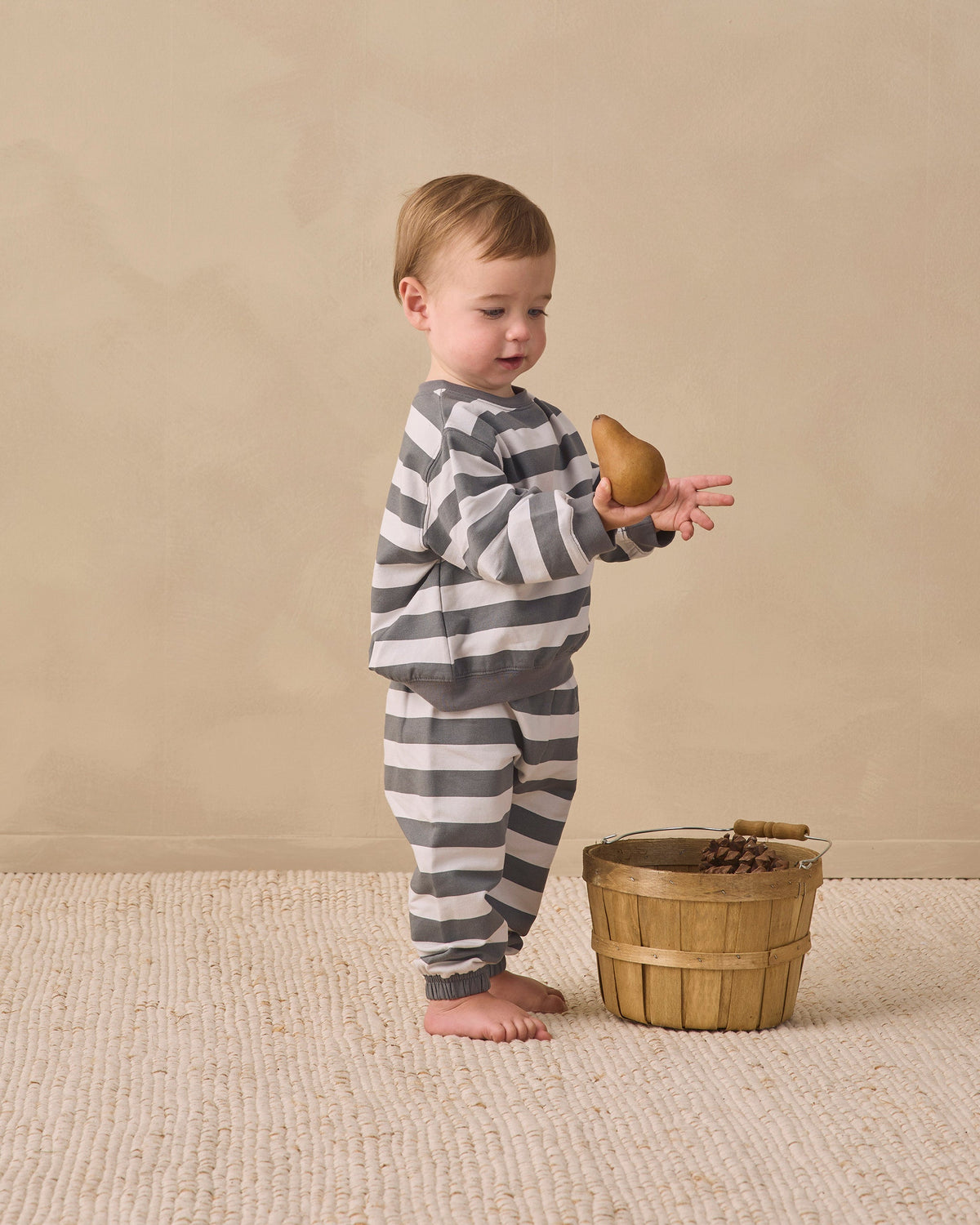 Oversized Crew Sweatshirt Midnight Stripe - Rylee + Cru | Kids Clothes | Trendy Baby Clothes | Modern Infant Outfits |