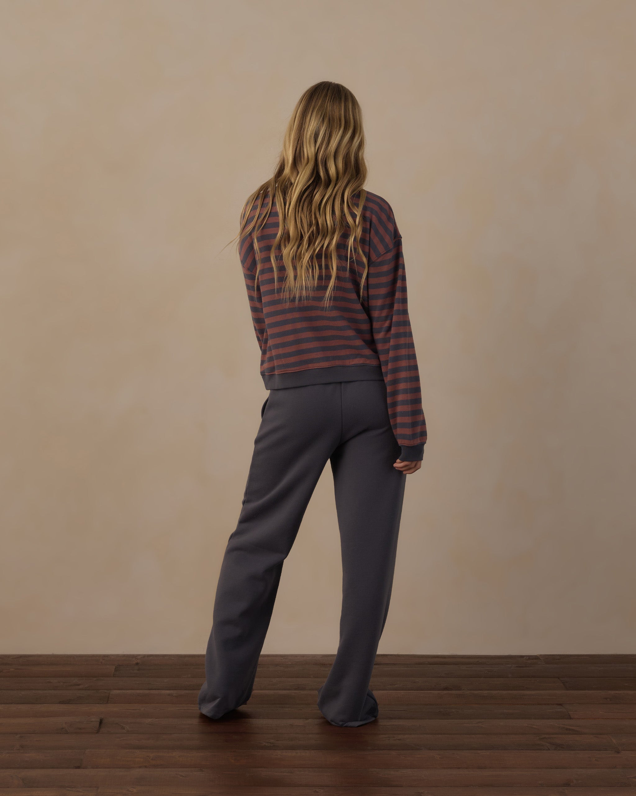 Teen Oversized Crew Sweatshirt Mulberry Stripe - Rylee + Cru | Kids Clothes | Trendy Baby Clothes | Modern Infant Outfits |