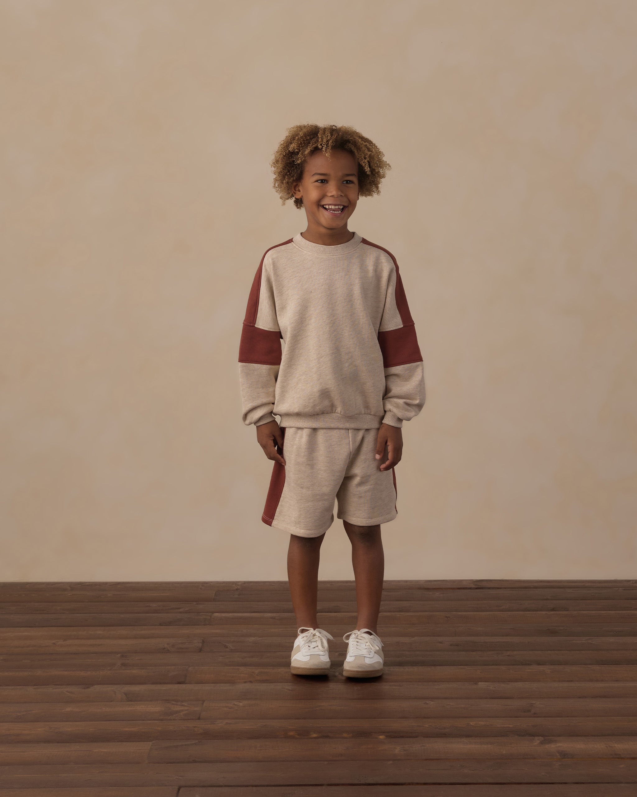 Boxing Sweat Short Heathered Ash - Rylee + Cru | Kids Clothes | Trendy Baby Clothes | Modern Infant Outfits |