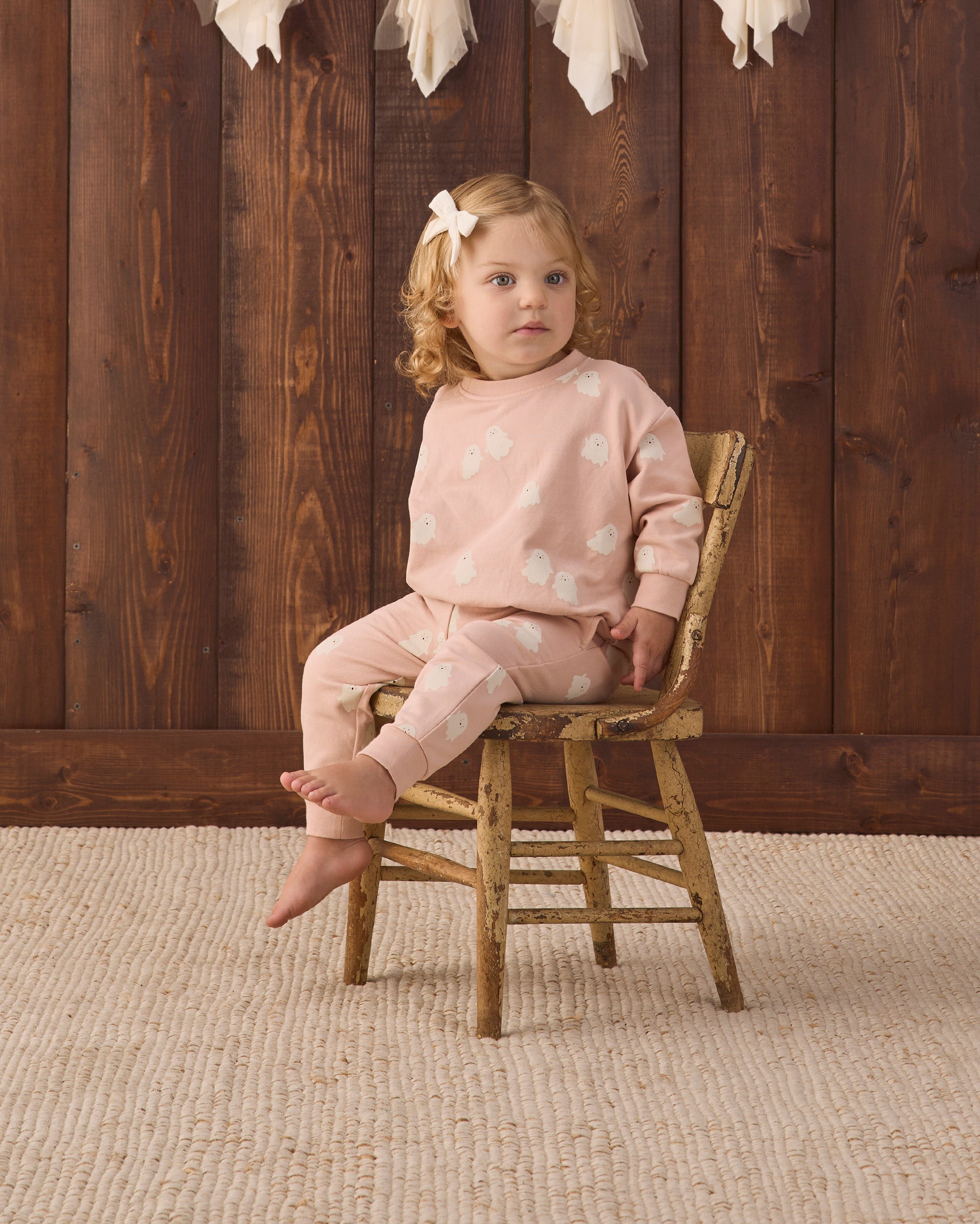 Relaxed Fleece Sweatshirt Sweet Ghost - Rylee + Cru | Kids Clothes | Trendy Baby Clothes | Modern Infant Outfits |
